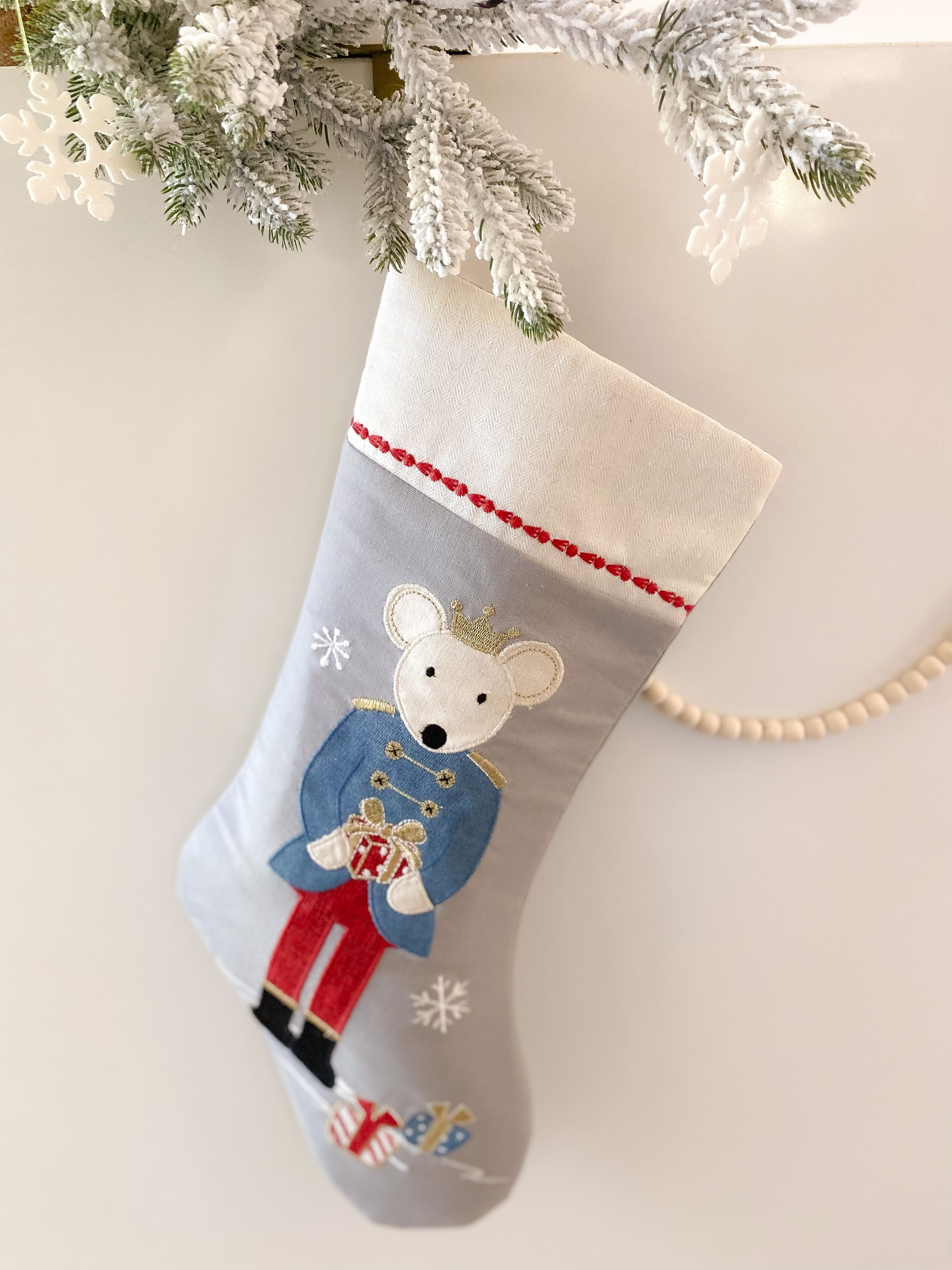 King Mouse Nutcracker Themed Chistmas Stocking Stuffed Toy MON AMI   