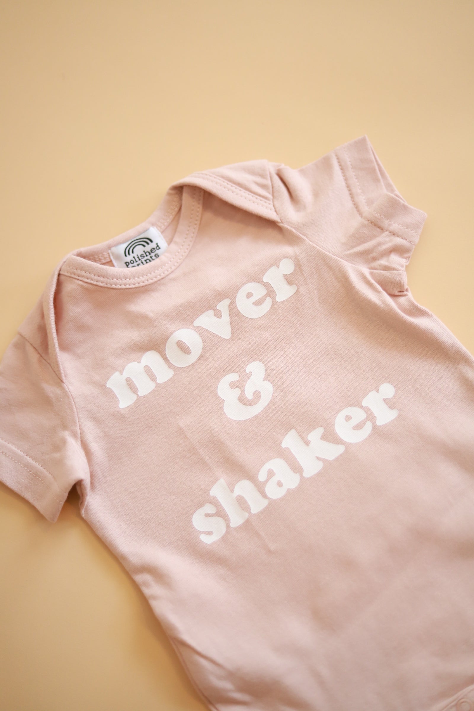 Mover & Shaker Organic Cotton Baby Bodysuit Baby Bodysuit Polished Prints   