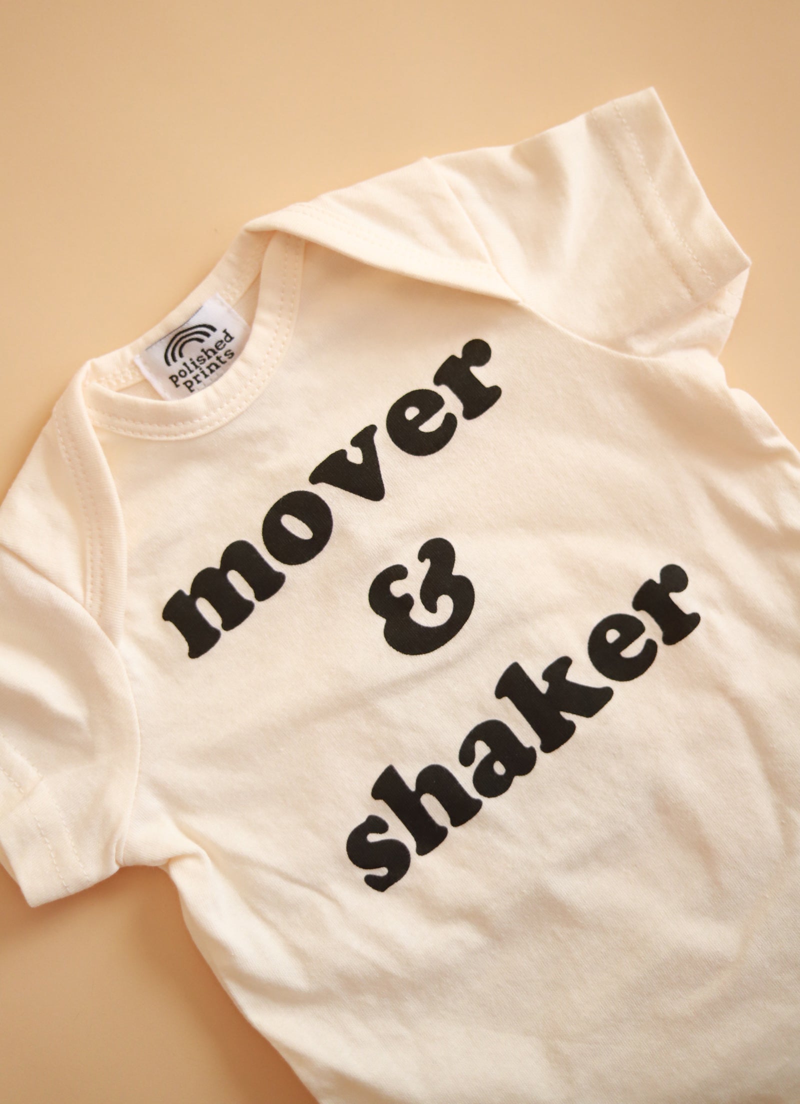 Mover & Shaker Organic Cotton Baby Bodysuit Baby Bodysuit Polished Prints   