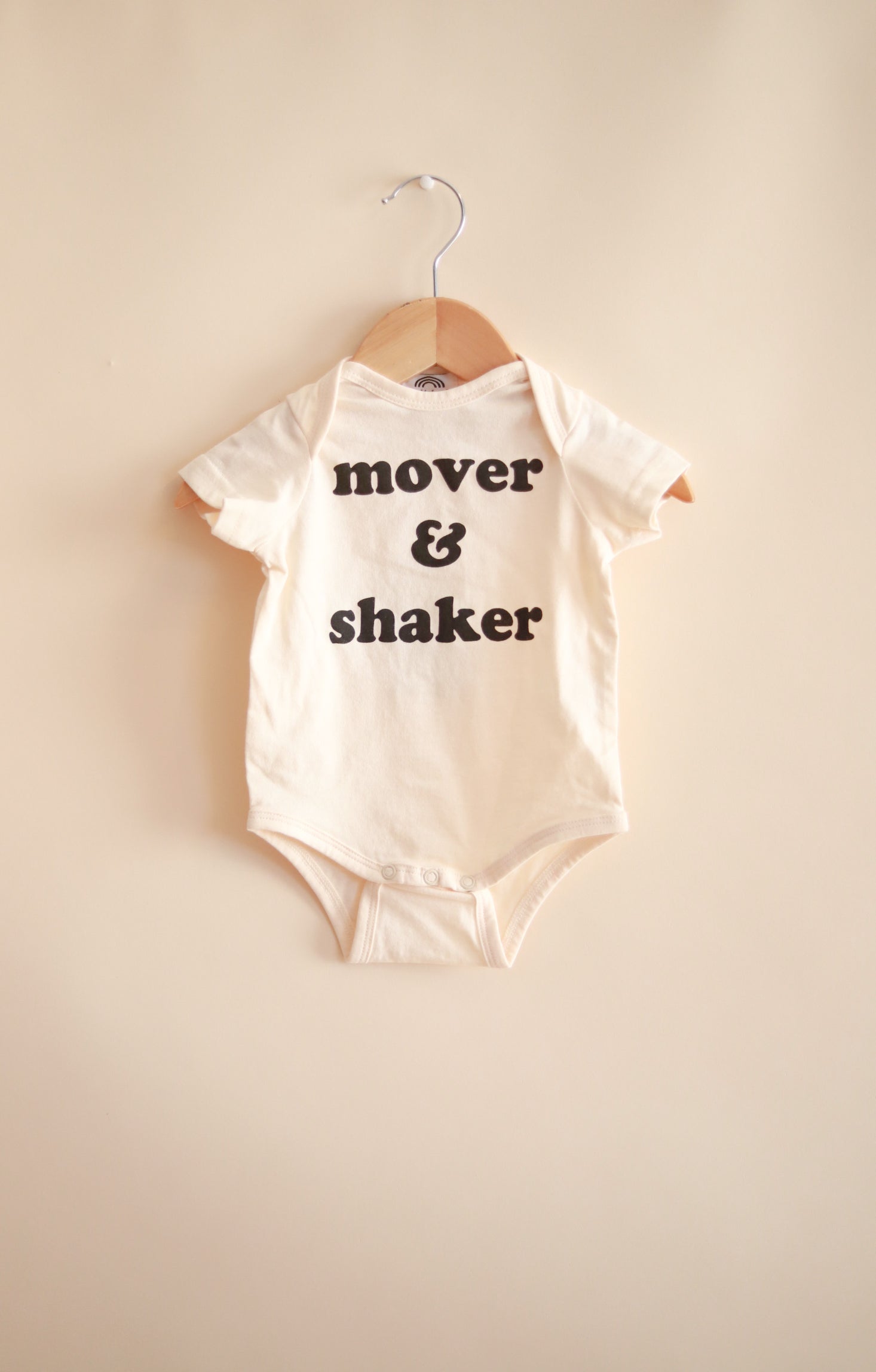 Mover & Shaker Organic Cotton Baby Bodysuit Baby Bodysuit Polished Prints 3mo (NB) Natural 