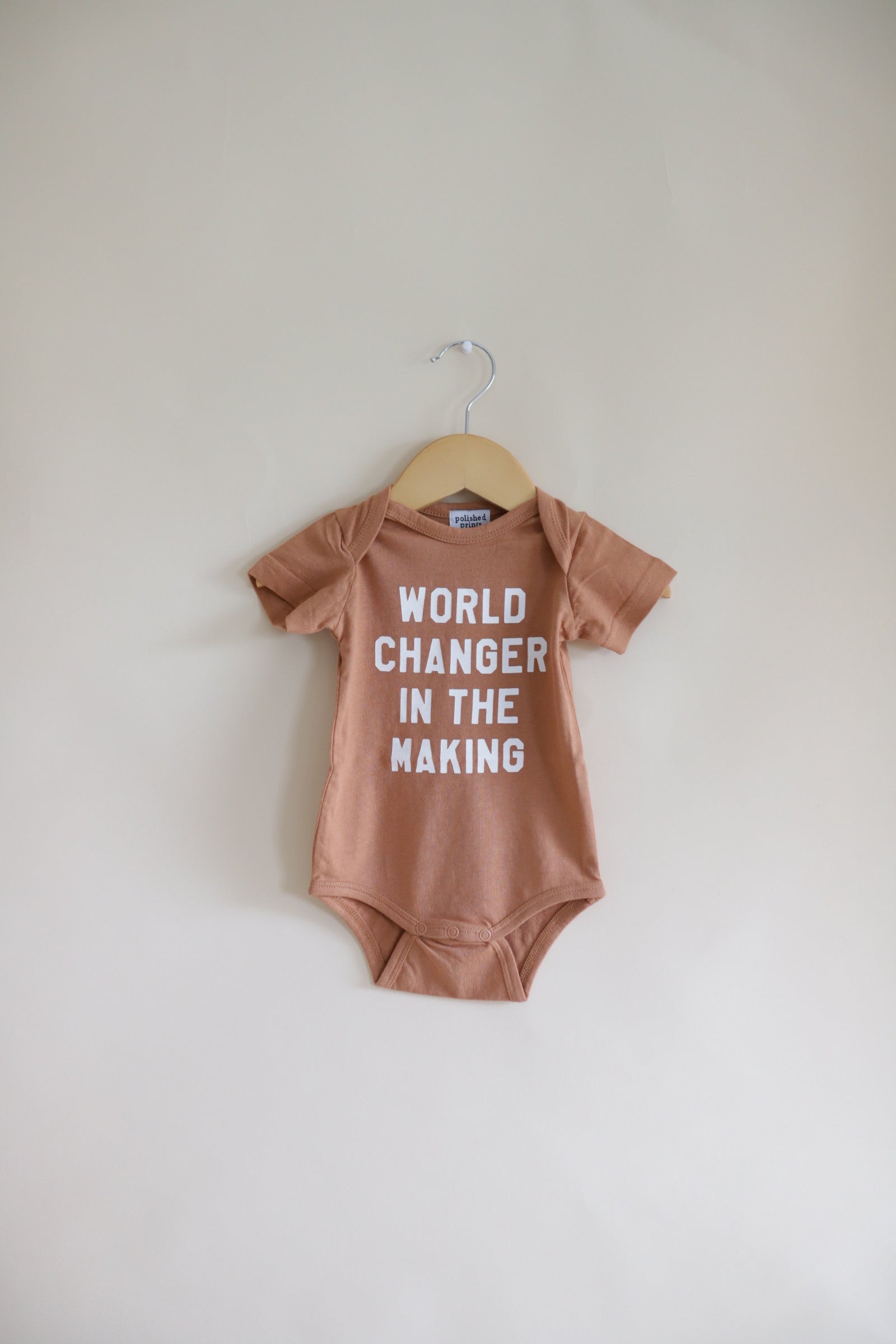 World Changer in the Making Organic Cotton Baby Bodysuit Baby Bodysuit Polished Prints   