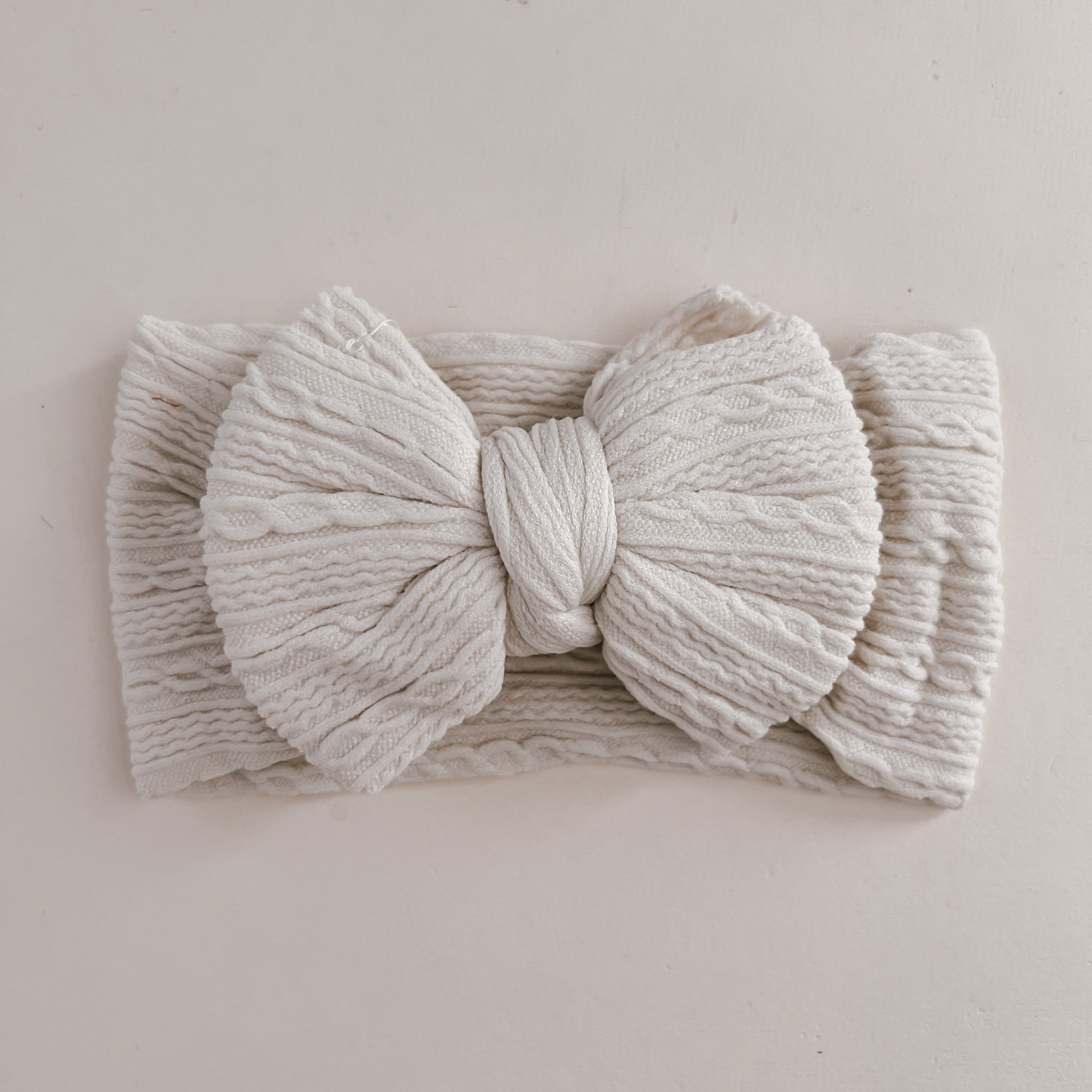 Luna + Luca Stretch Bow Headband - Cream  Luna + Luca   