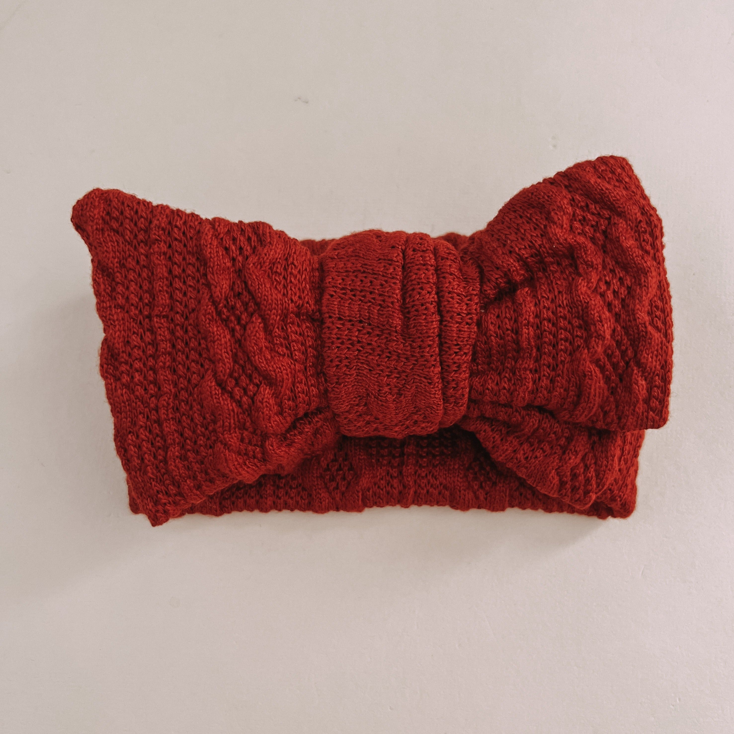 Luna + Luca Knit Bow Headband - Red  Luna + Luca   