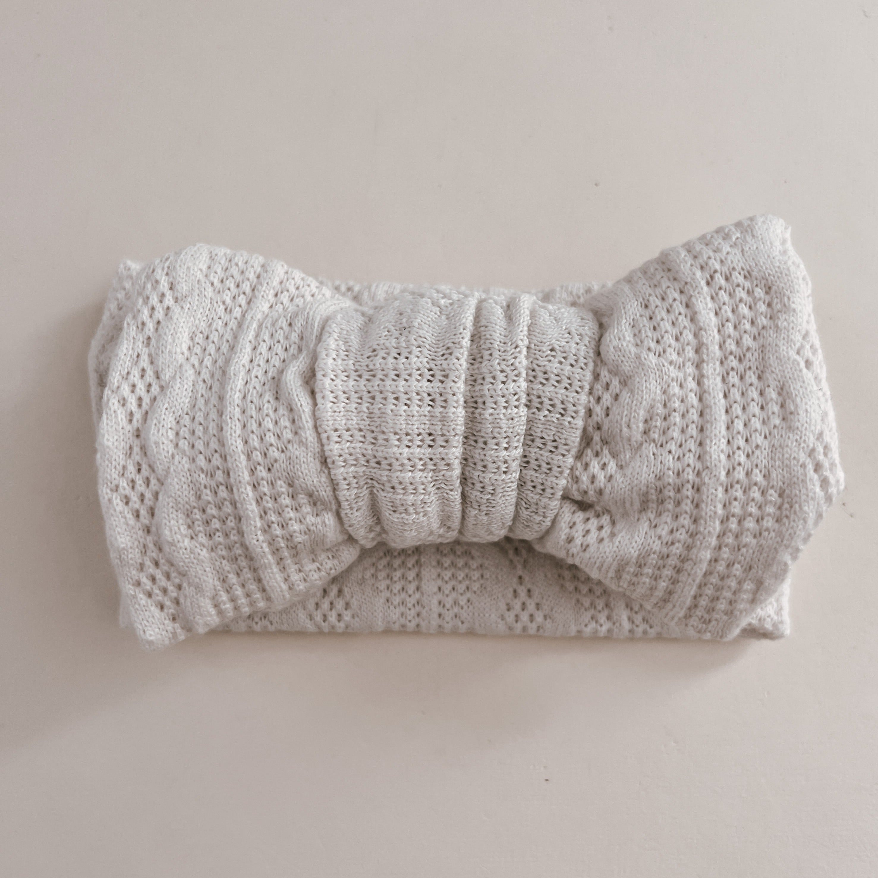 Luna + Luca Knit Bow Headband - Off-White  Luna + Luca   