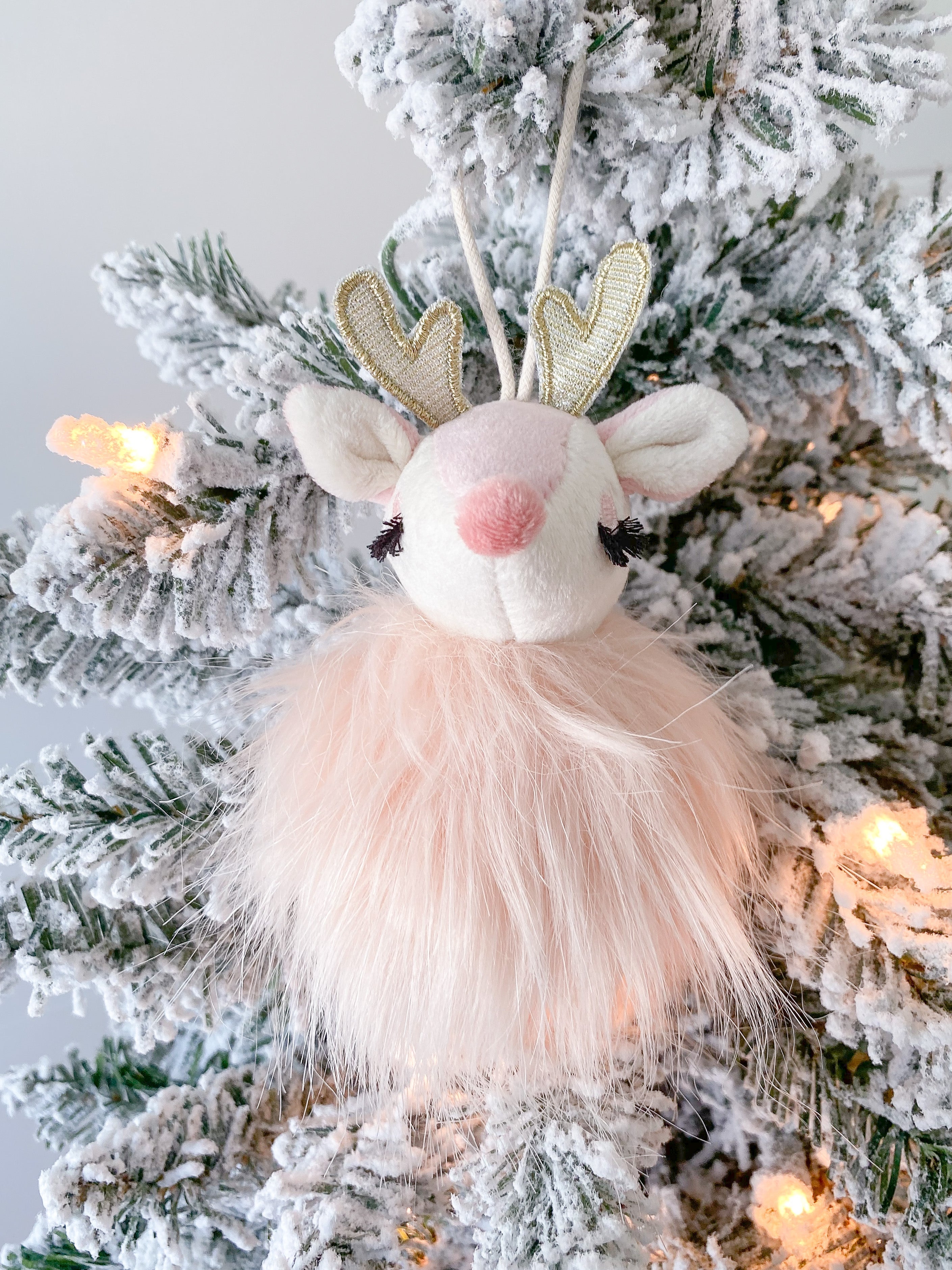 Pink Reindeer Ornament Ornaments MON AMI   