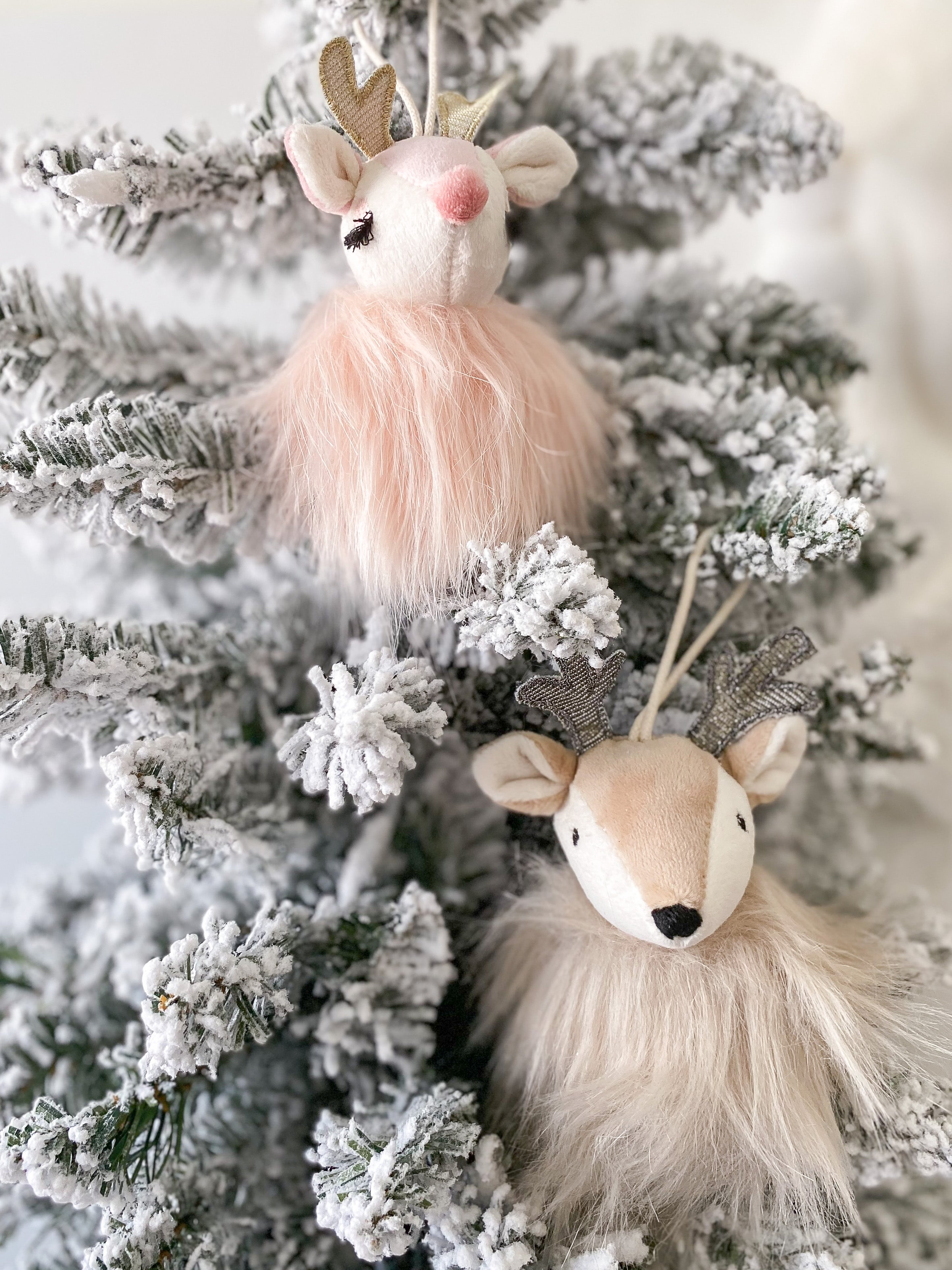 Pink Reindeer Ornament Ornaments MON AMI   