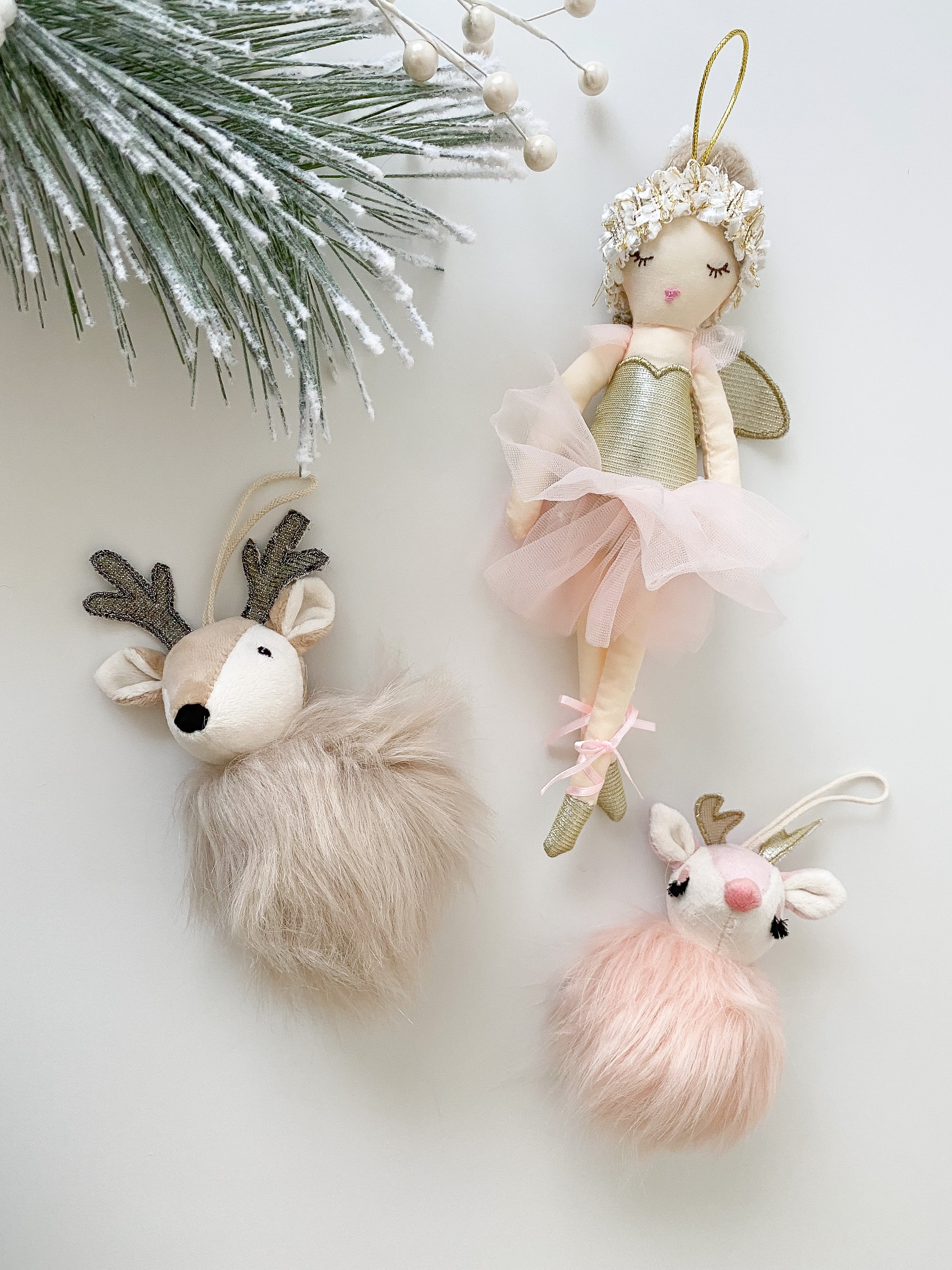 Pink Reindeer Ornament Ornaments MON AMI   