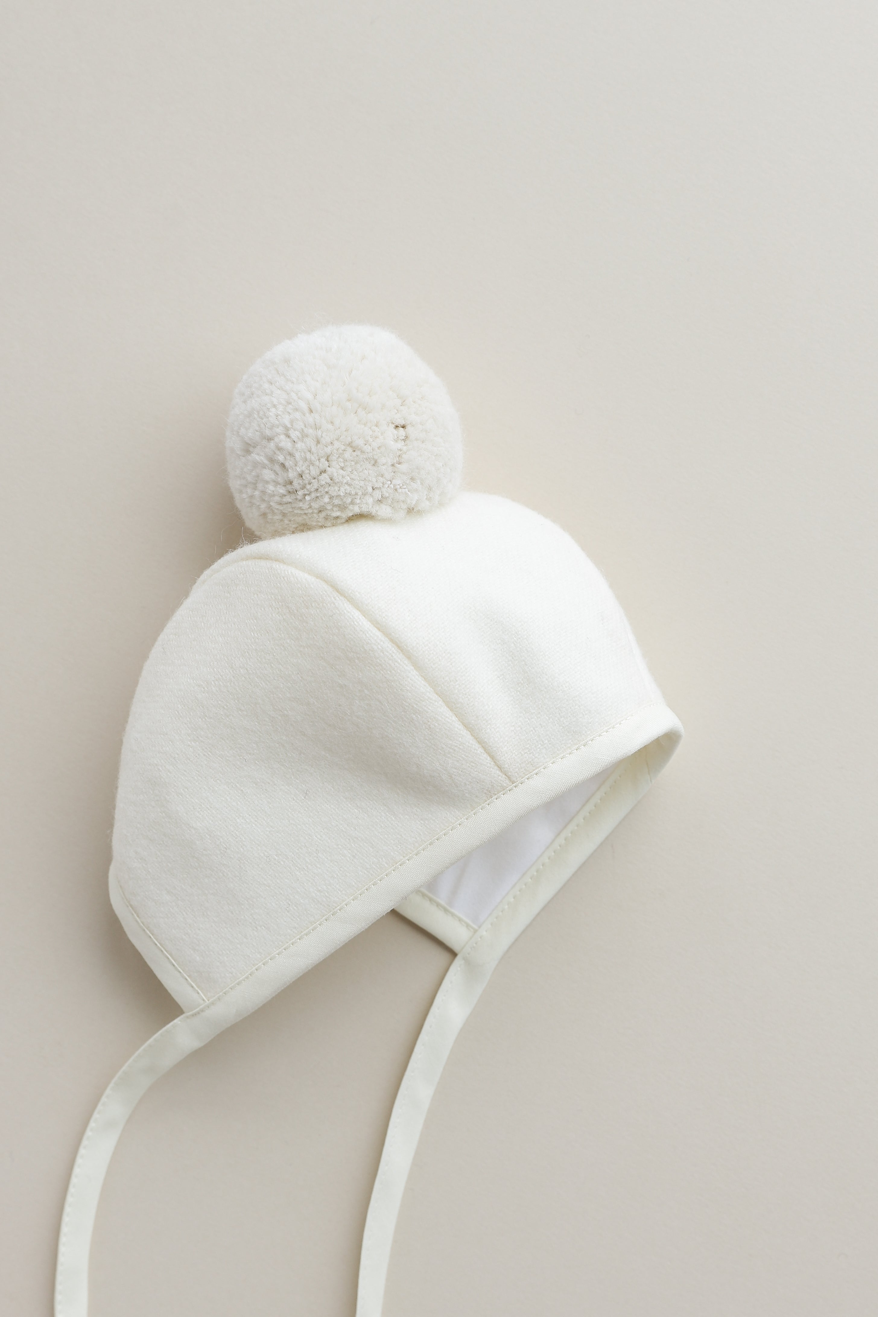 Ivory Pom Bonnet Cotton-Lined Bonnets Briar Baby®   