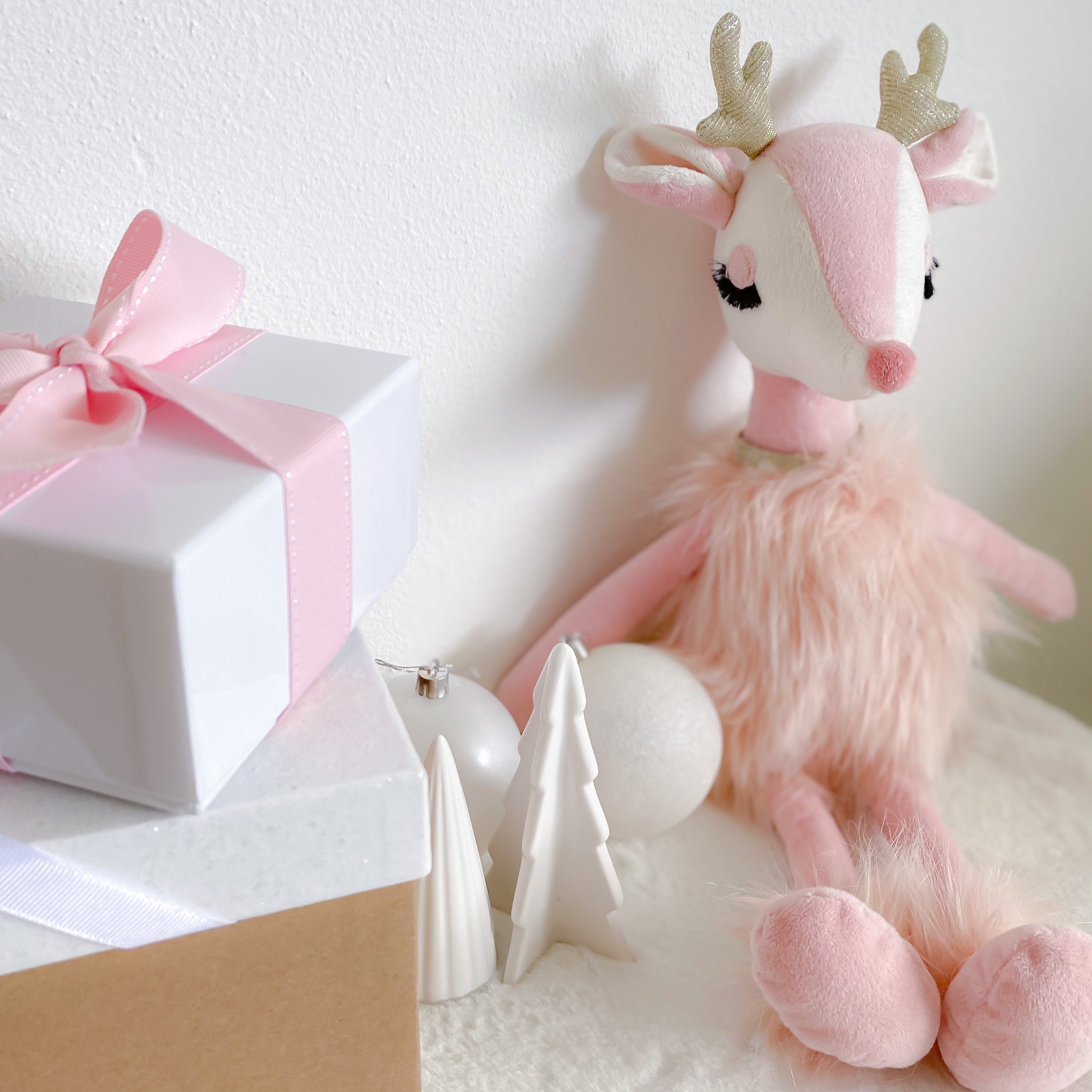 'FREIJA' THE PINK REINDEER DOLL Doll MON AMI   