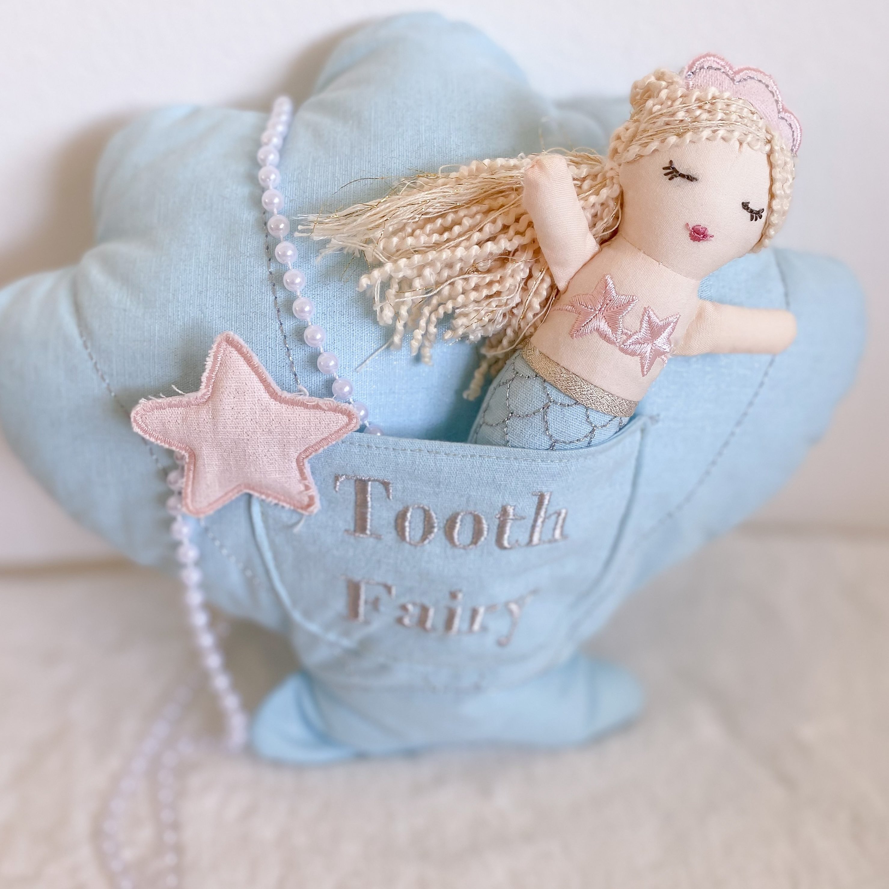 ‘MIMI' MERMAID TOOTH FAIRY PILLOW & DOLL SET Pillow MON AMI   