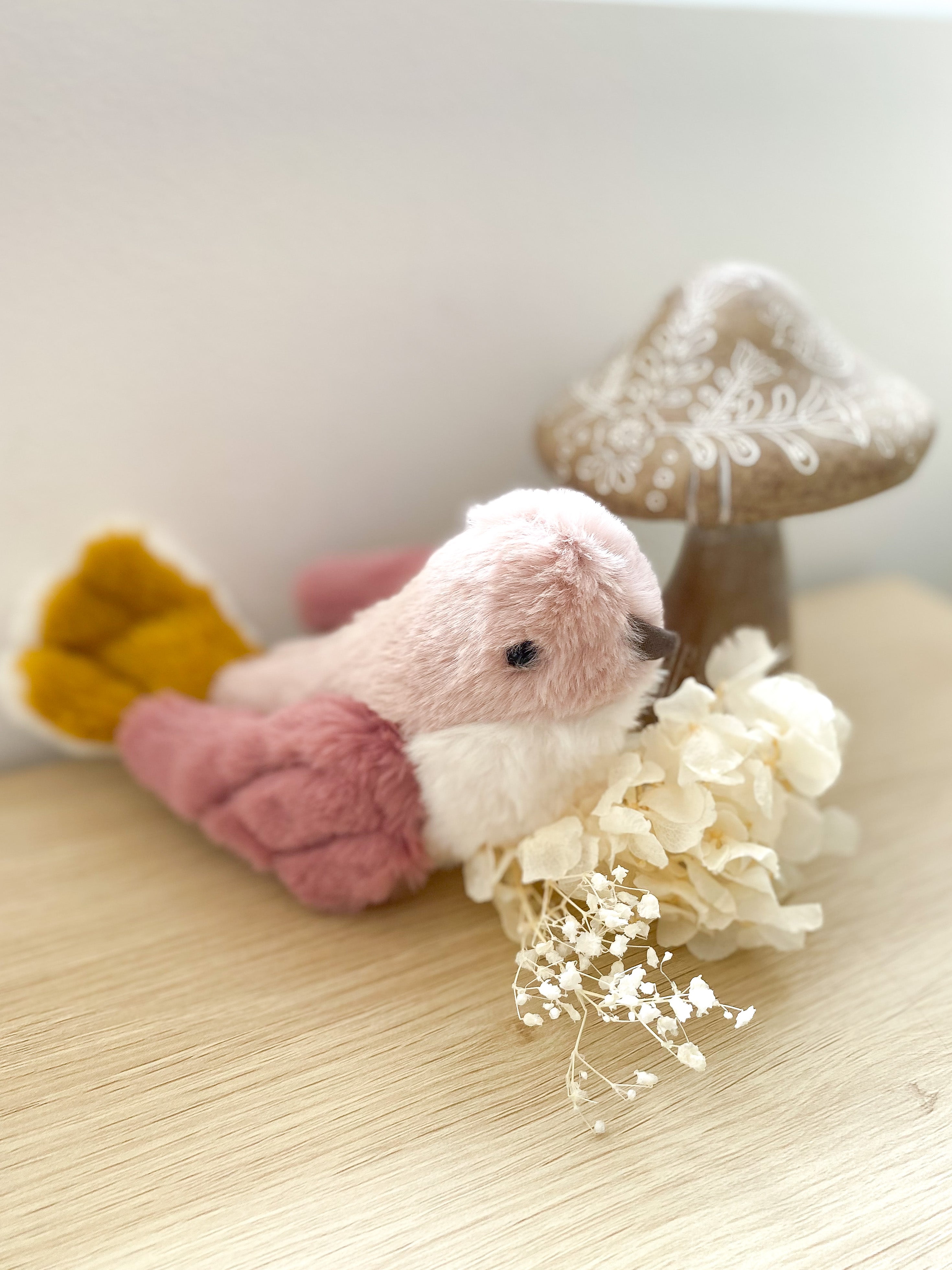 ROSE FINCH BIRD Stuffed Toy MON AMI   