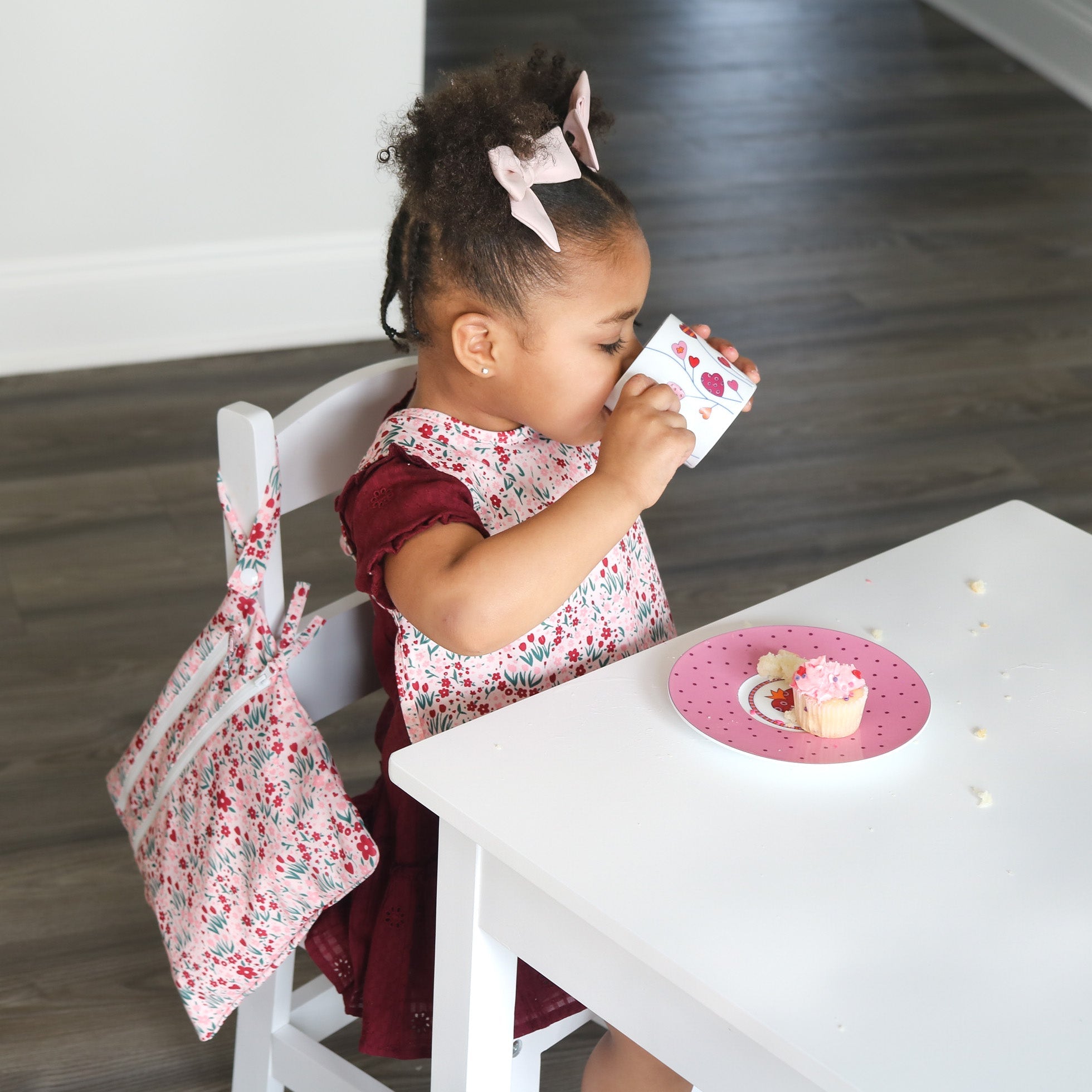 Blushing Blooms - Waterproof Wet Bag (For mealtime, on-the-go, and more!)  BapronBaby   