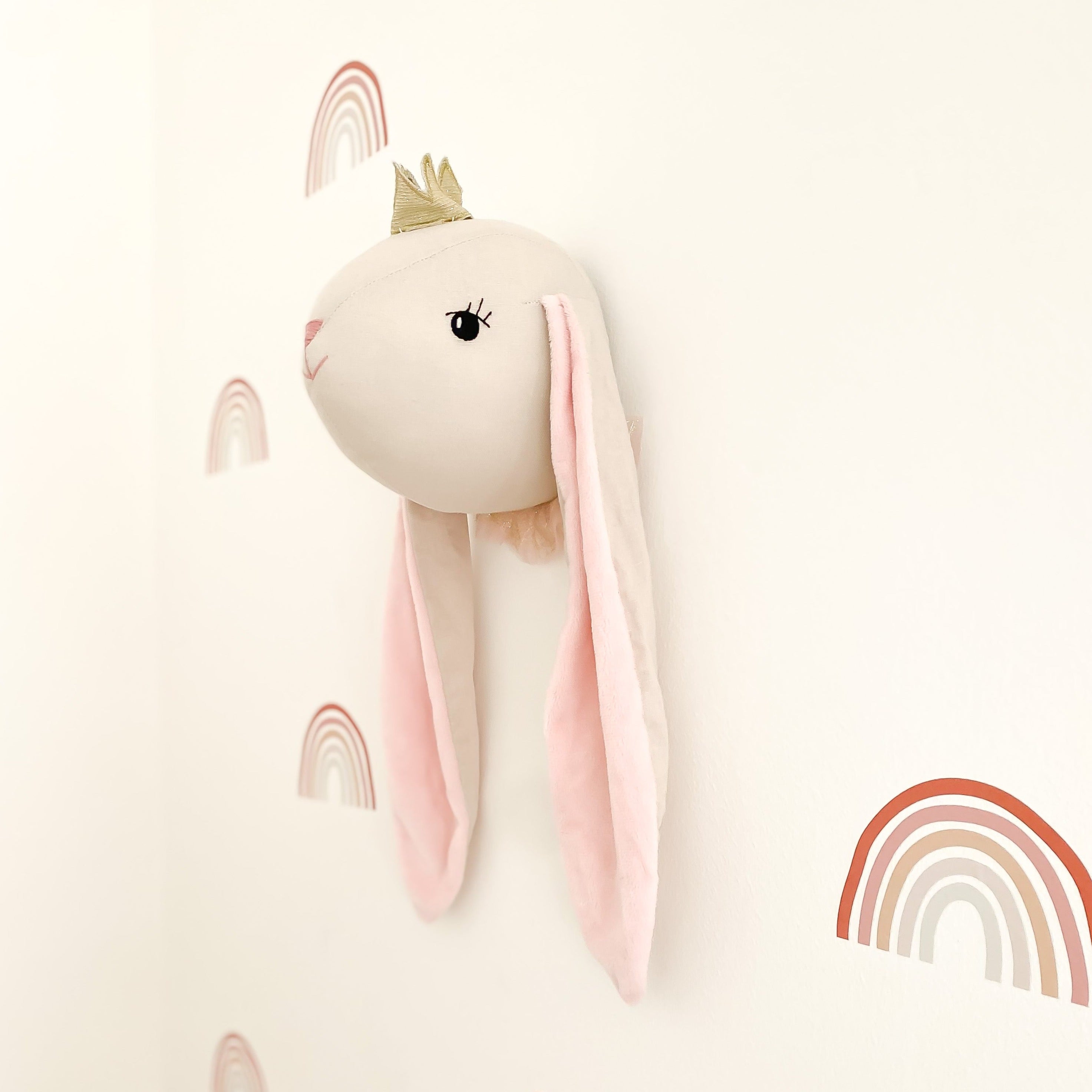 Princess Bunny Wall Mount Stuffed Toy MON AMI   