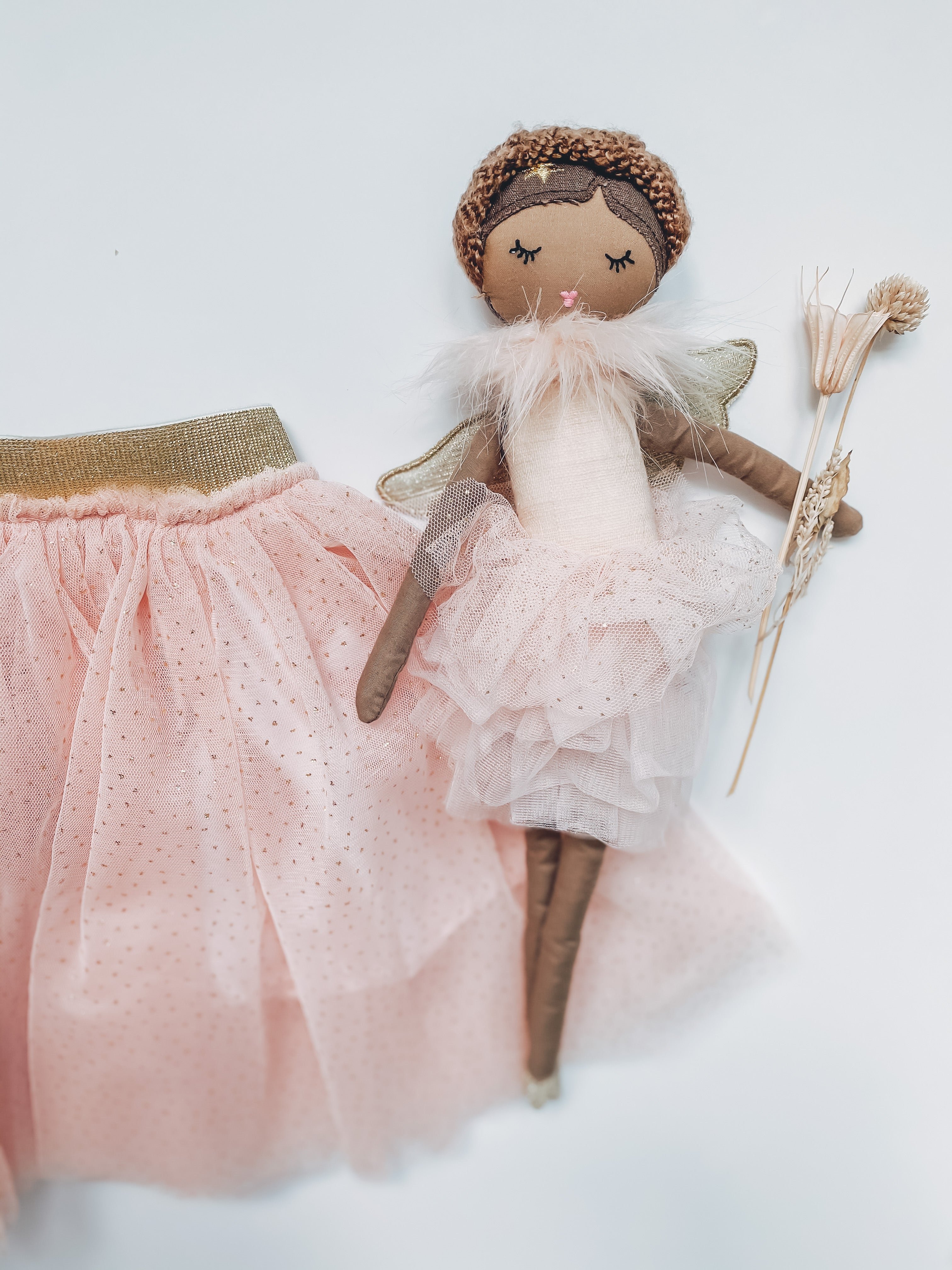 'Ada' Pink Angel African American Doll Doll MON AMI   