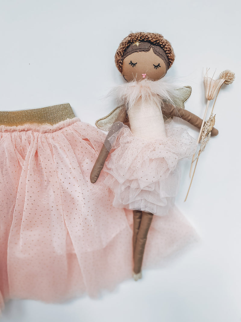 'Ada' Pink Angel African American Doll