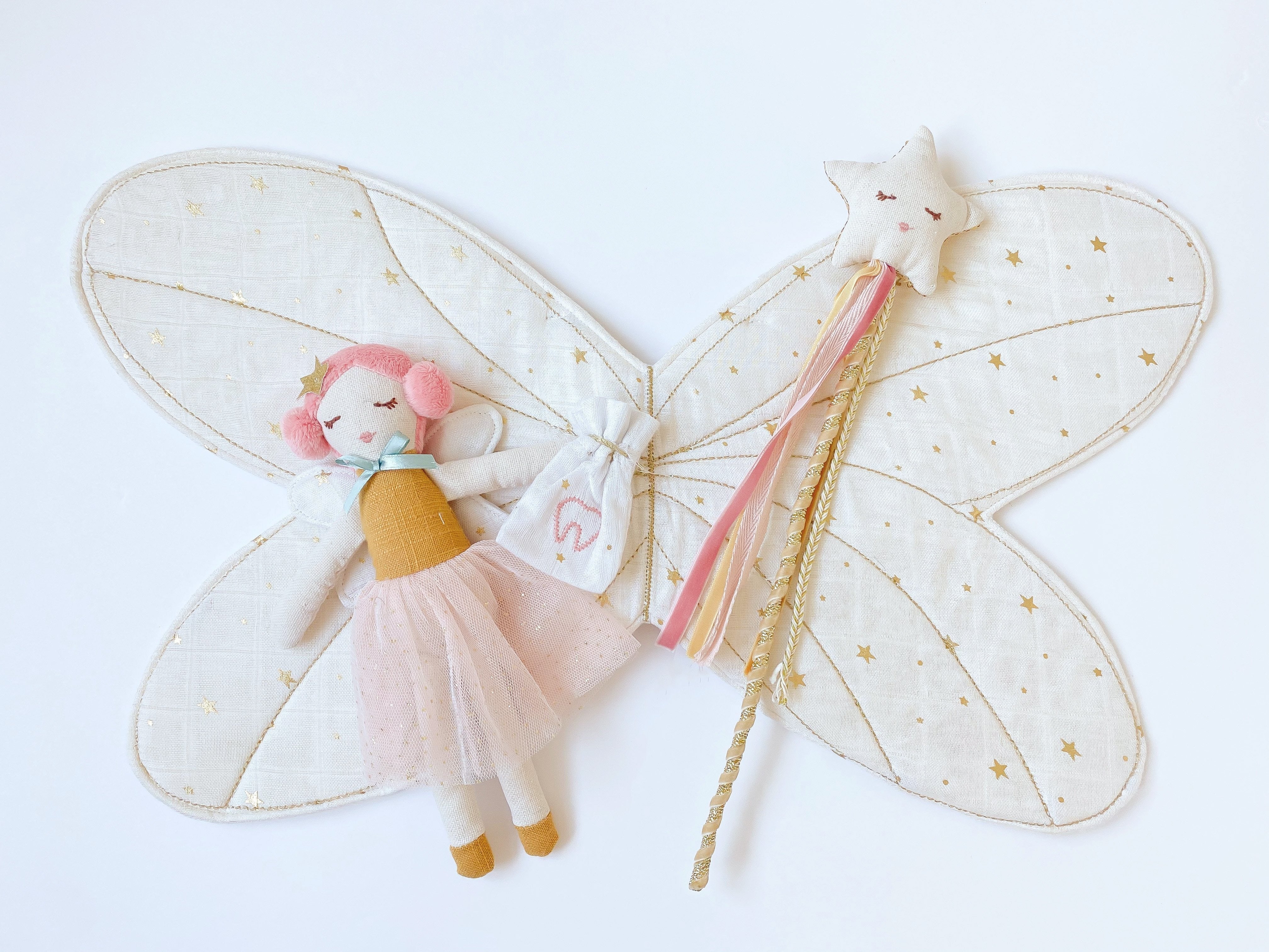 FAIRY WINGS AND STAR MAGIC WAND DRESS UP SET  MON AMI   