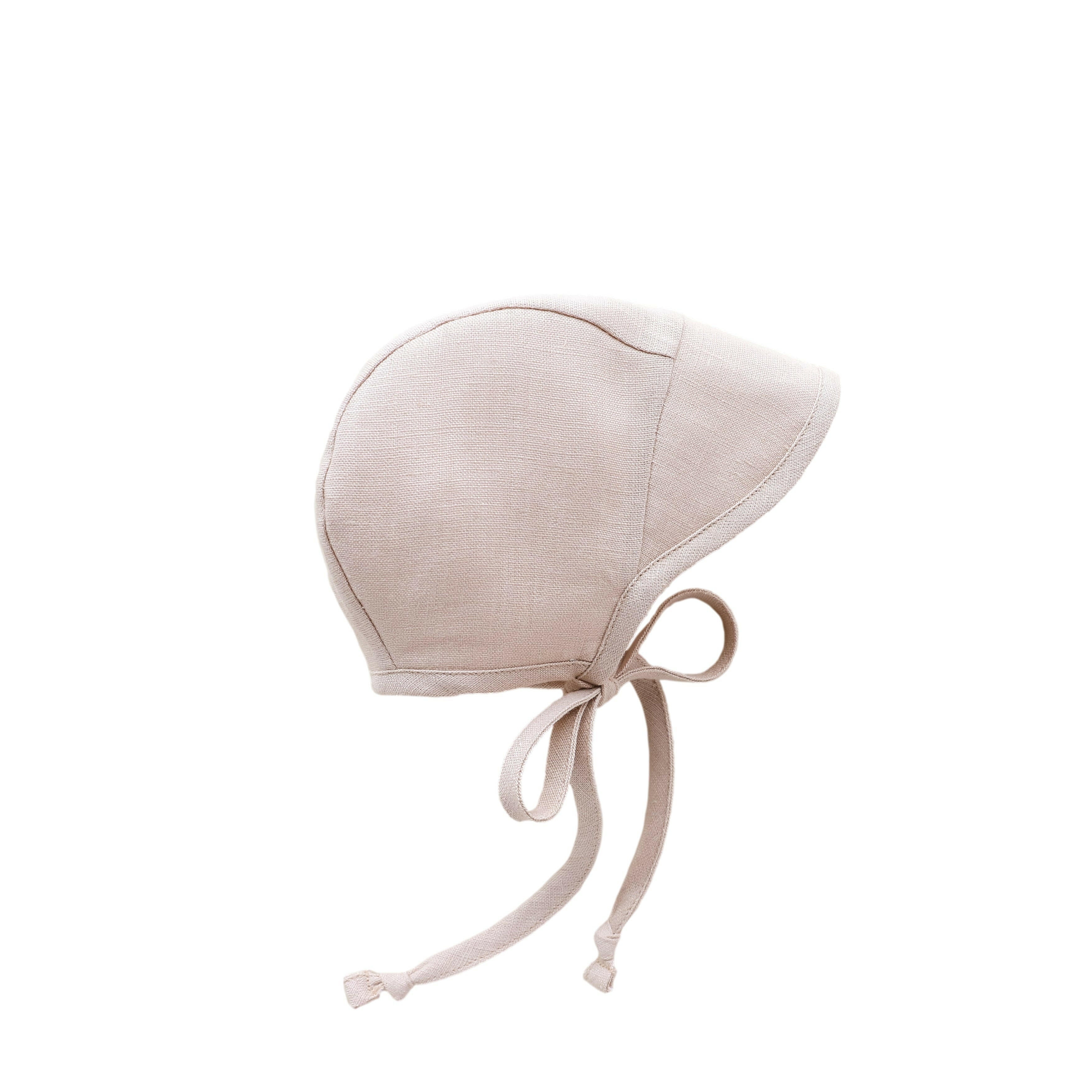 Brimmed Just Beige Linen Bonnet Cotton-Lined Bonnets Briar Baby®   