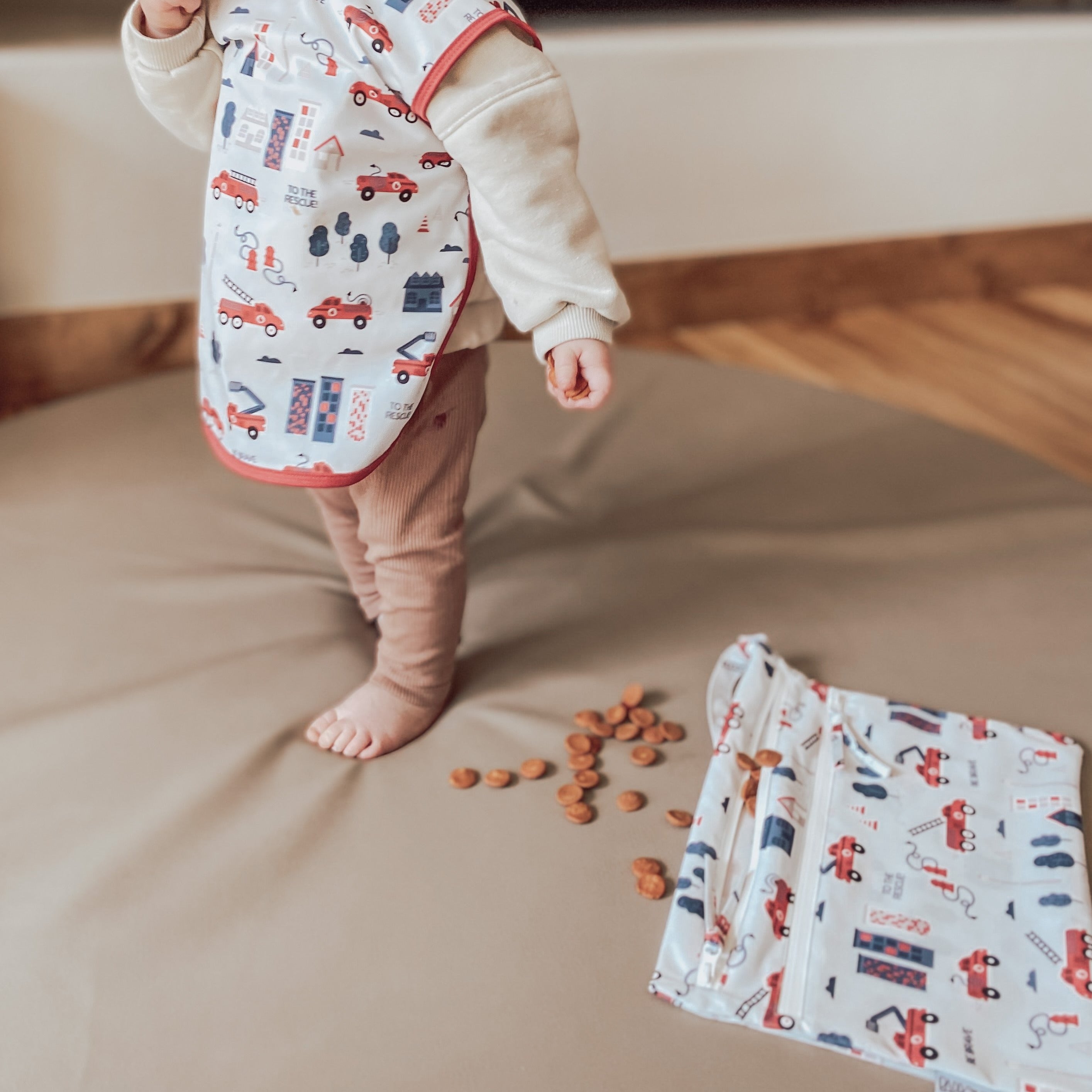 Be Brave - Firefighter - Waterproof Wet Bag (For mealtime, on-the-go, and more!) SALE  BapronBaby   