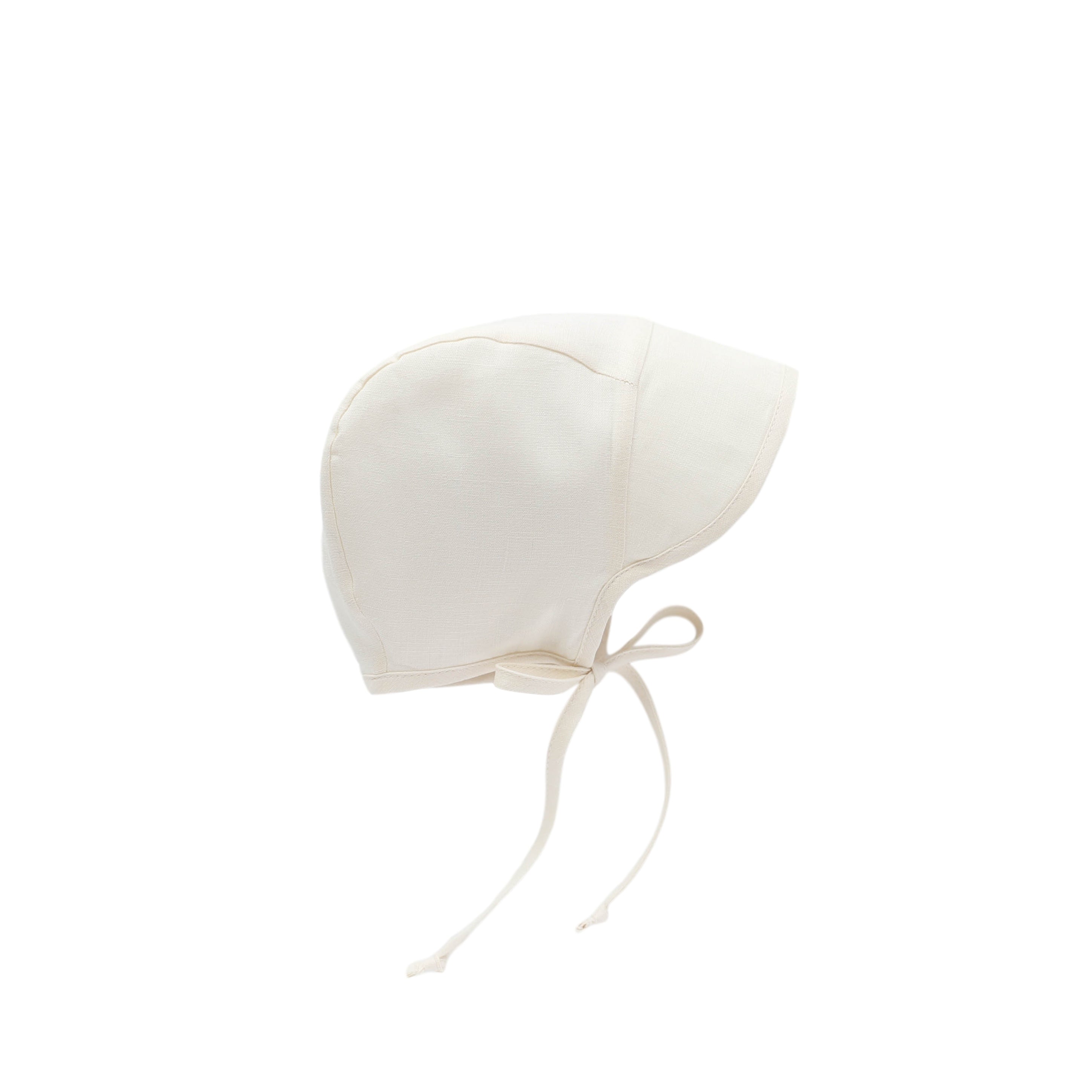 Brimmed Ivory Linen Bonnet Cotton-Lined Bonnets Briar Baby®   