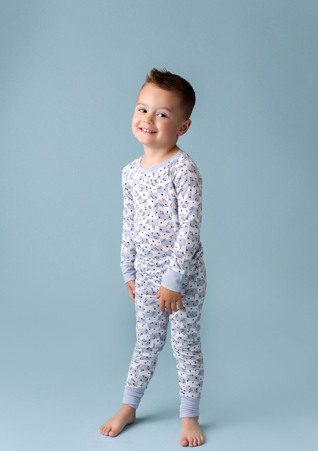 Checkered Space Two Piece Set Baby & Toddler Sleepwear In my Jammers   