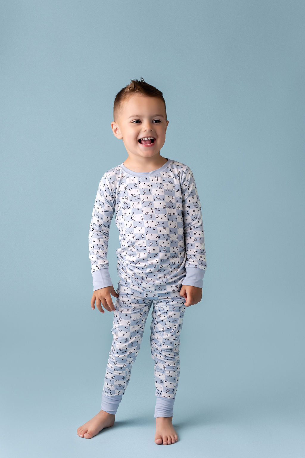 Checkered Space Two Piece Set Baby & Toddler Sleepwear In my Jammers   