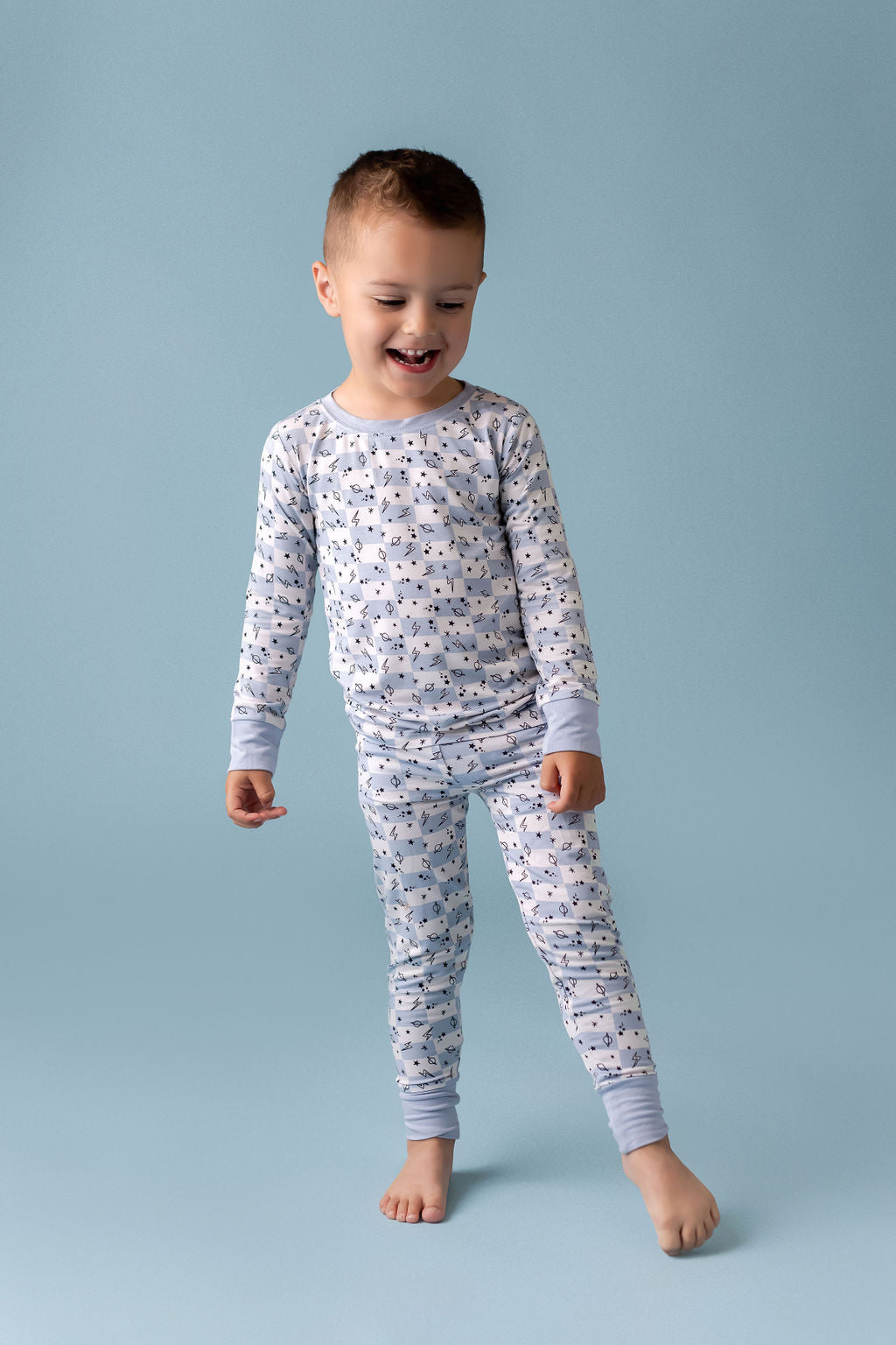 Checkered Space Two Piece Set Baby & Toddler Sleepwear In my Jammers   