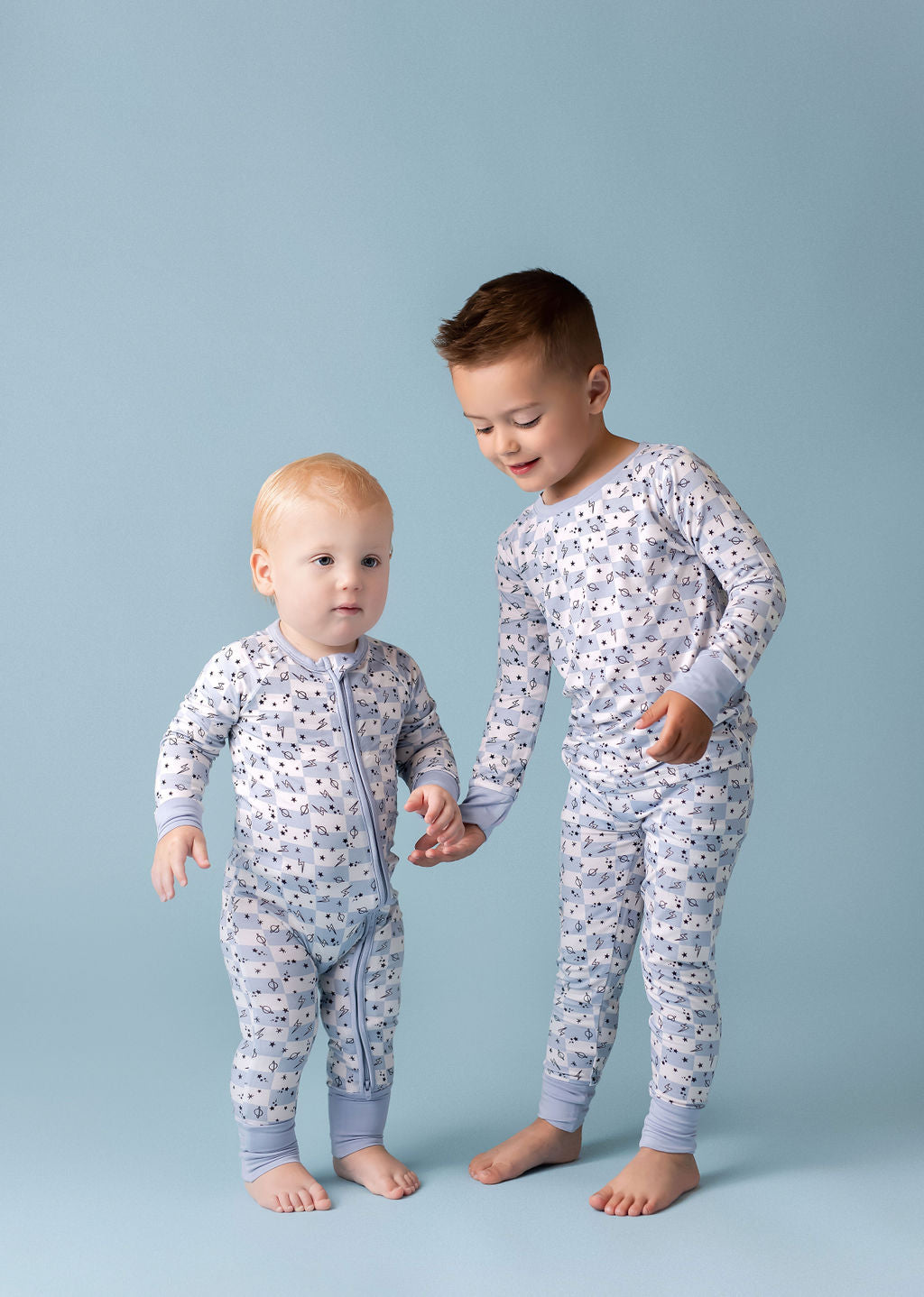 Checkered Space Two Piece Set Baby & Toddler Sleepwear In my Jammers   