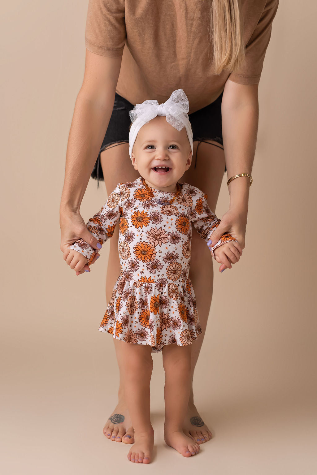 Fall Floral Twirl Bodysuit Baby & Toddler In my Jammers   