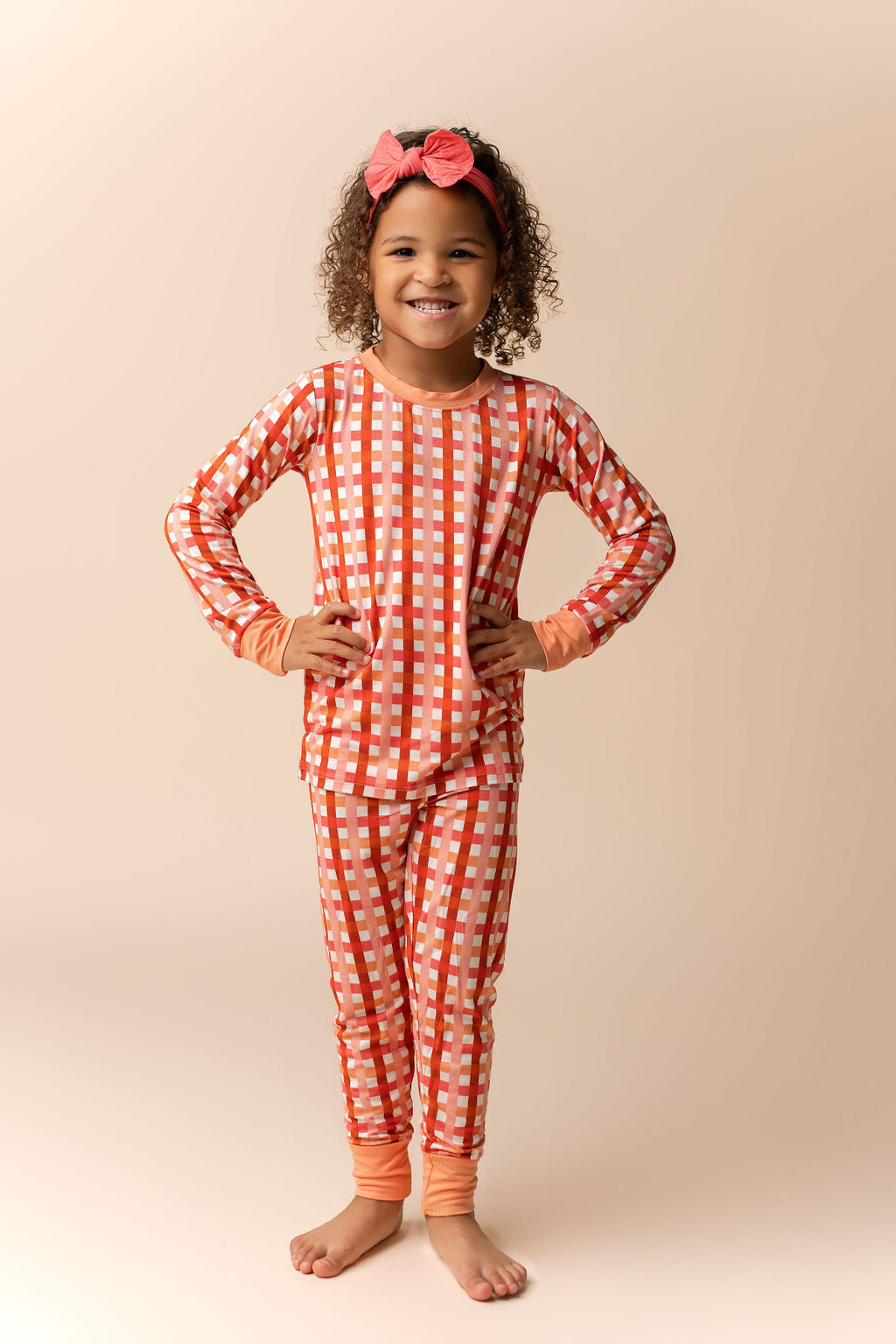 Peachy Plaid Two Piece Set Baby & Toddler In my Jammers   