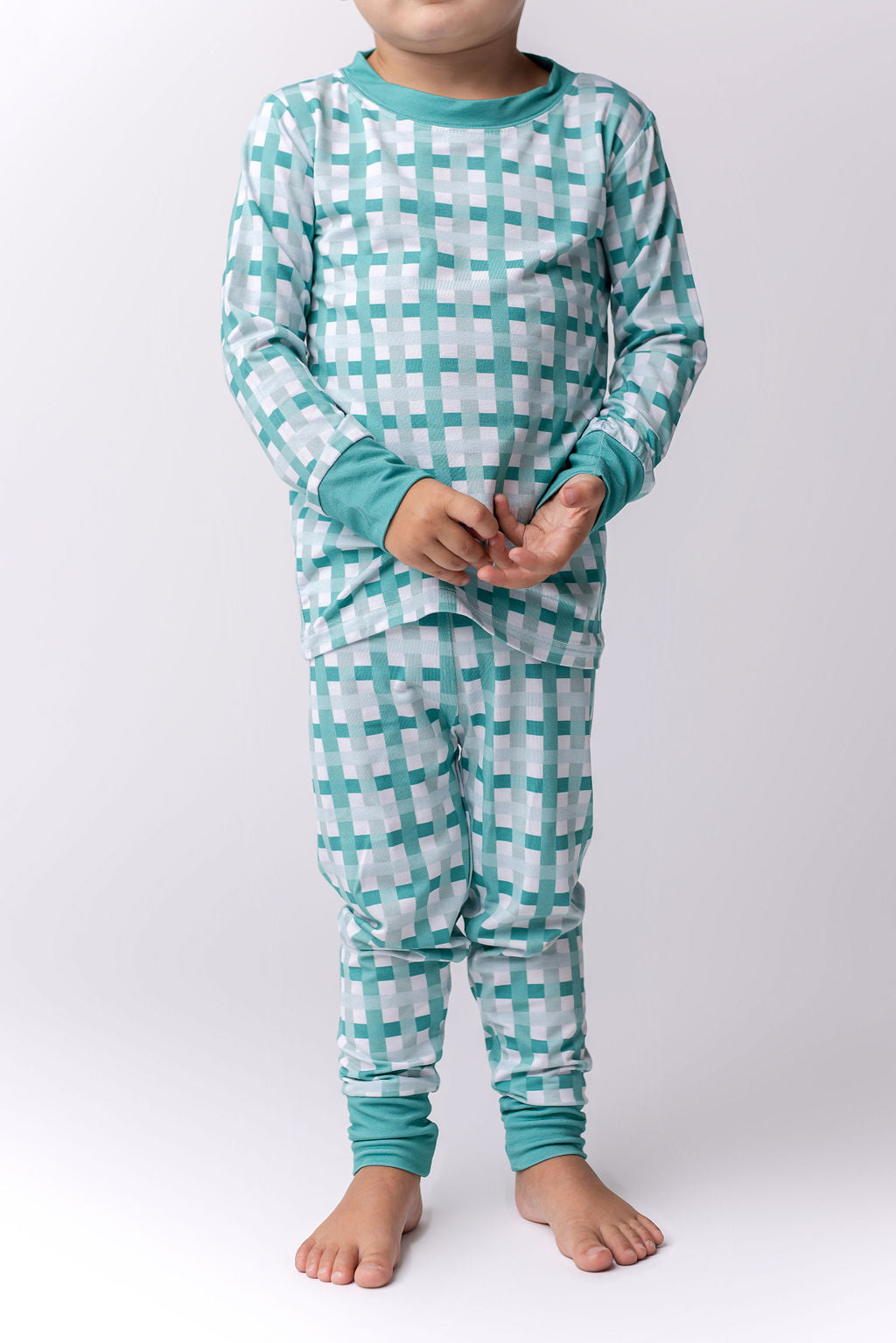 Teal Plaid Two Piece Set Baby & Toddler In my Jammers   