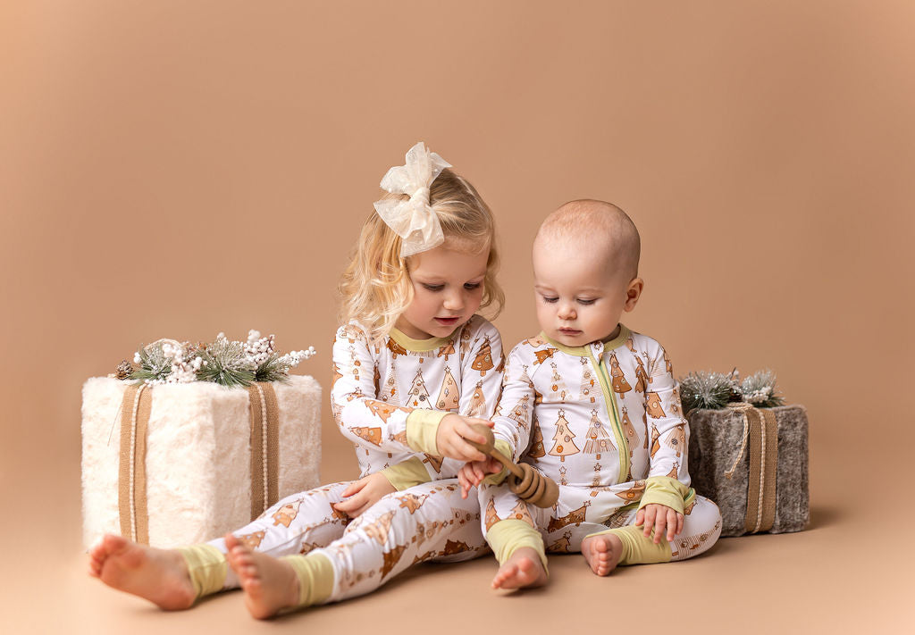 Retro Christmas Zipper Romper Baby & Toddler In my Jammers   