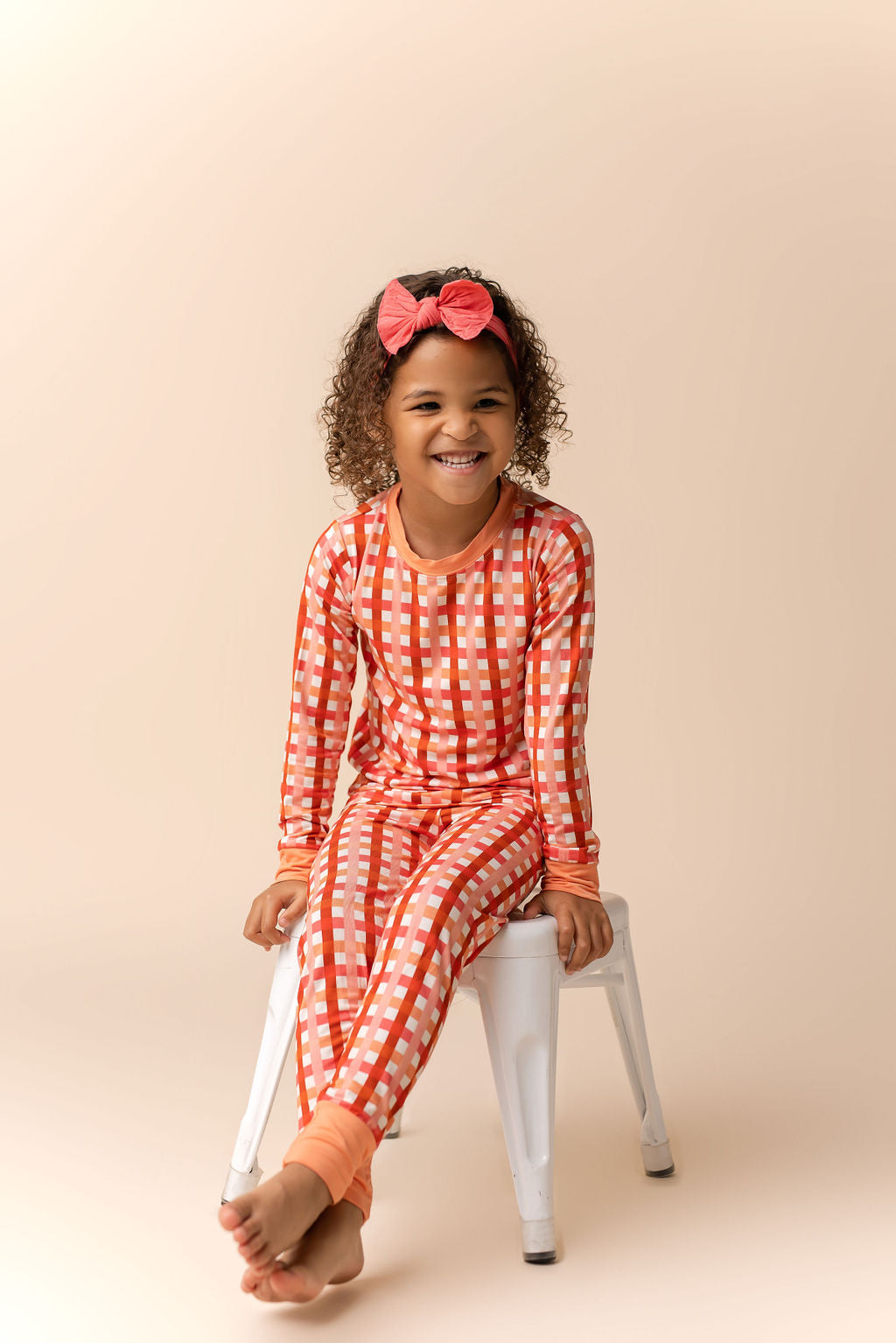 Peachy Plaid Two Piece Set Baby & Toddler In my Jammers   