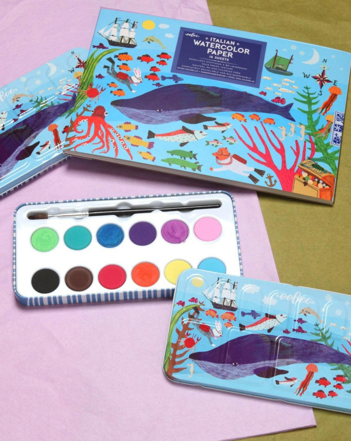 In the Sea Watercolor Pad Arts & Crafts eeboo   