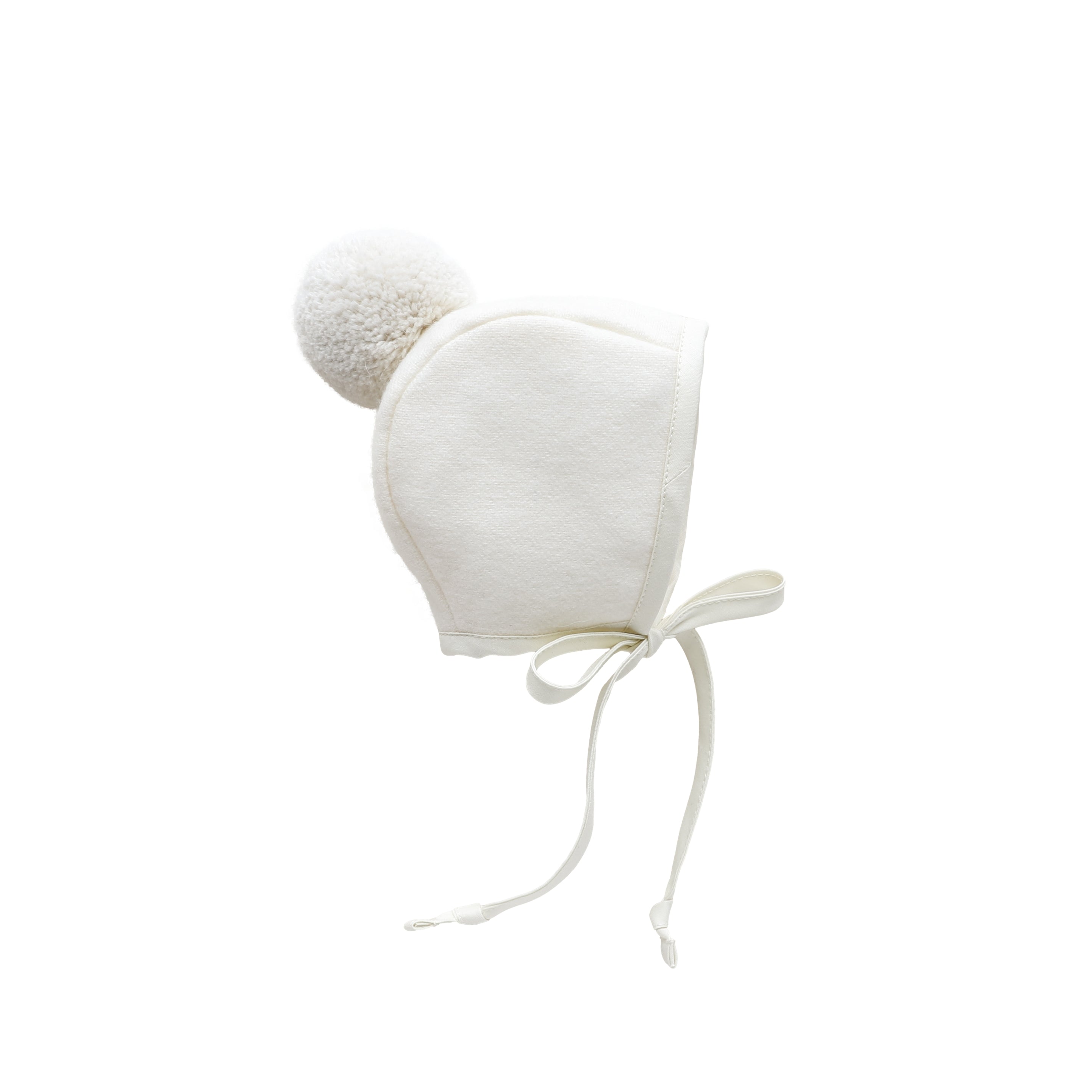 Ivory Pom Bonnet Cotton-Lined Bonnets Briar Baby®   