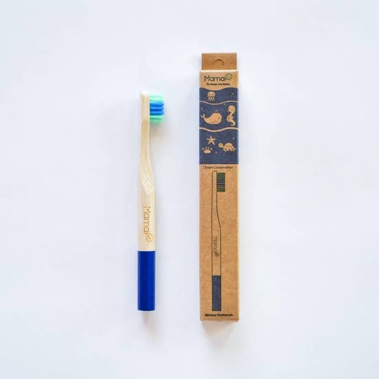 Kid's Ocean Conservation Bamboo Toothbrush Kids Essentials MamaP   