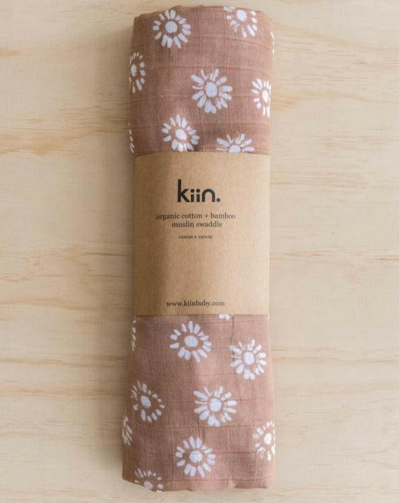 Organic Cotton + Bamboo Muslin Swaddle - Aster Baby Essentials Kiin Baby   