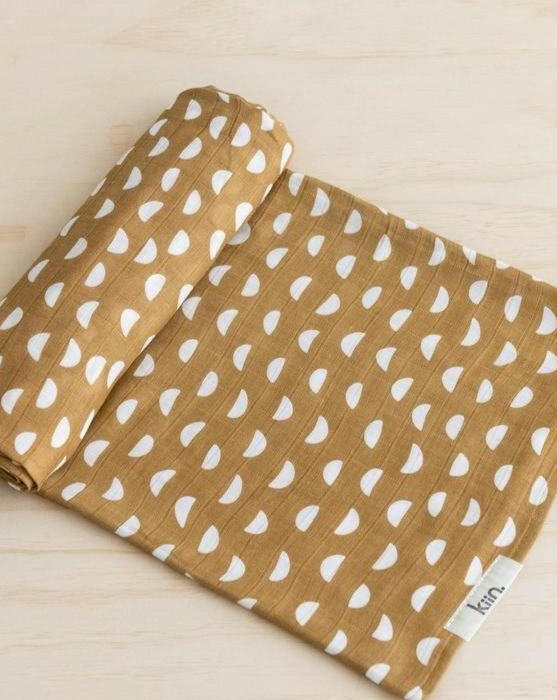Organic Cotton + Bamboo Muslin Swaddle - Pebble Baby Essentials Kiin Baby   