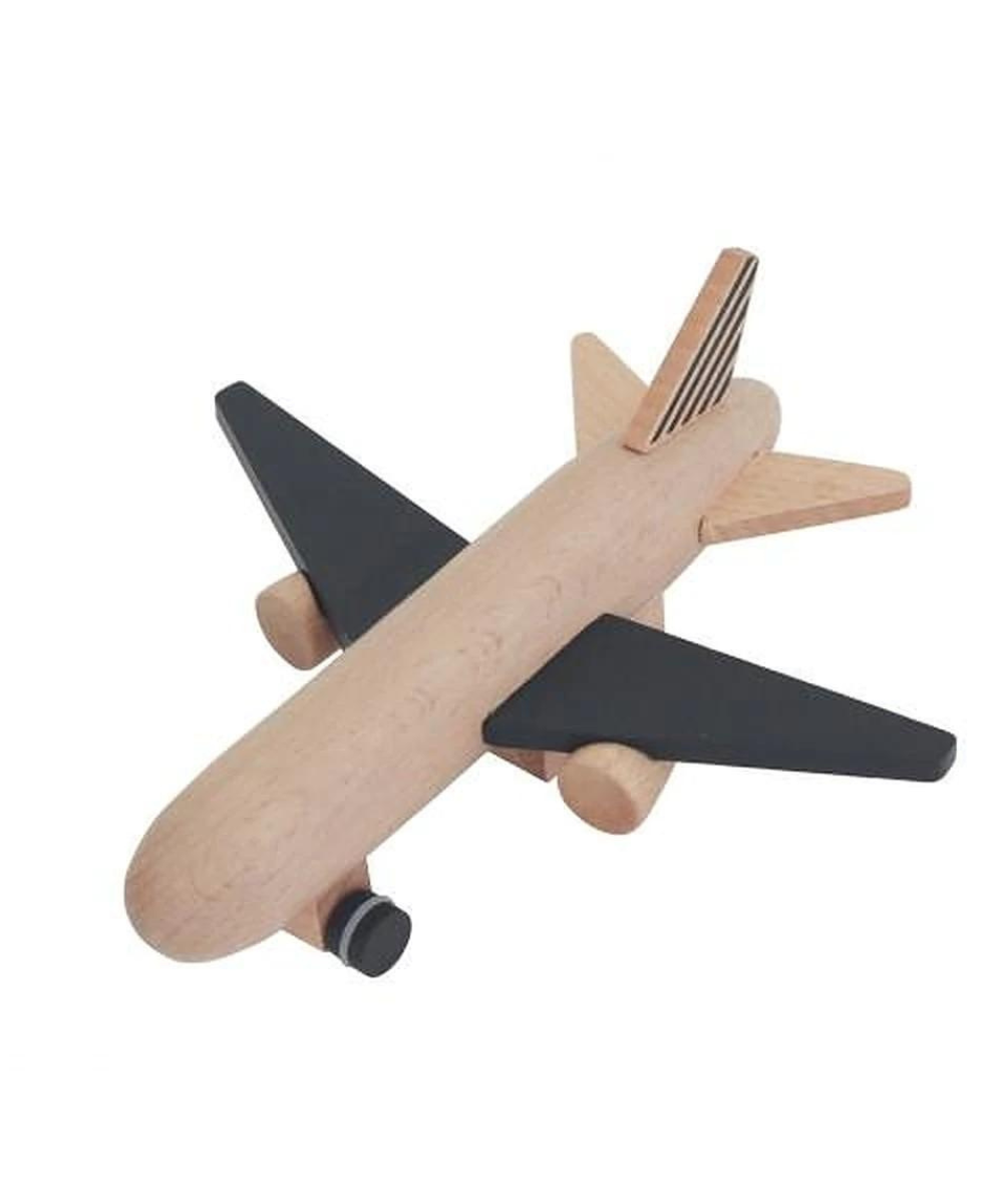 Wooden Hikoki Wind-Up Jet Wooden Toys kiko+ and gg* Black  