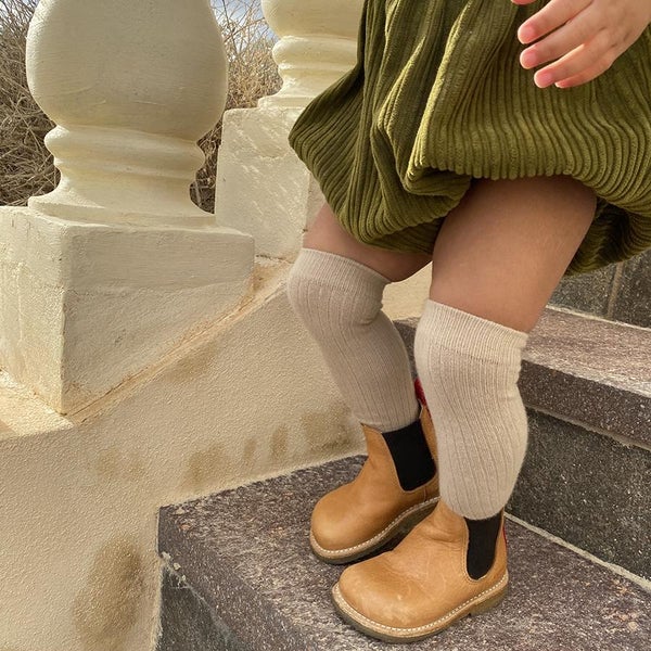 Organic Cotton Knee High Socks - Buff Socks Grech & Co.   