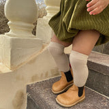 Organic Cotton Knee High Socks - Buff