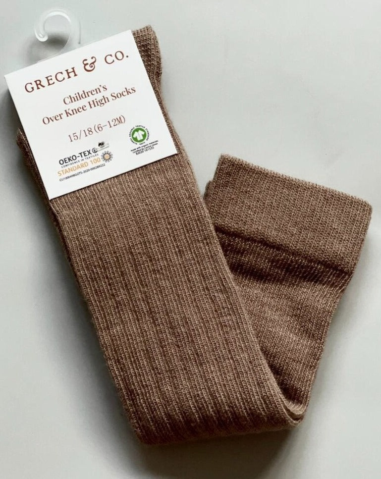 Organic Cotton Knee High Socks - Stone Socks Grech & Co.   