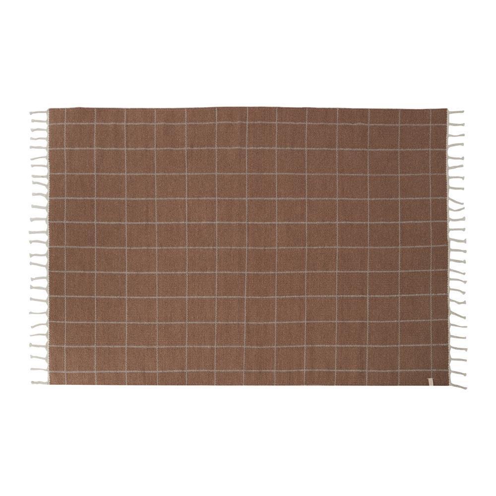 Grid Rug - Caramel / Offwhite Rugs OYOY   