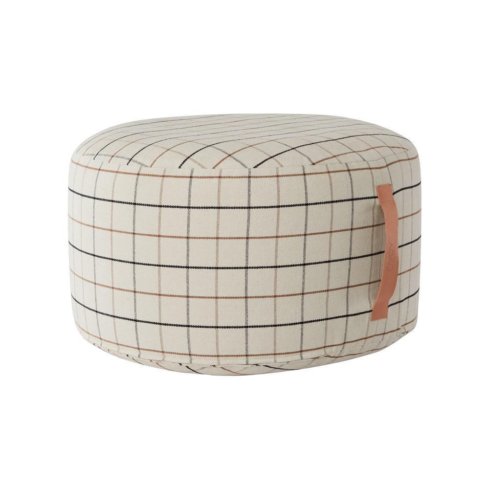 Grid Pouf Large - Offwhite  OYOY   