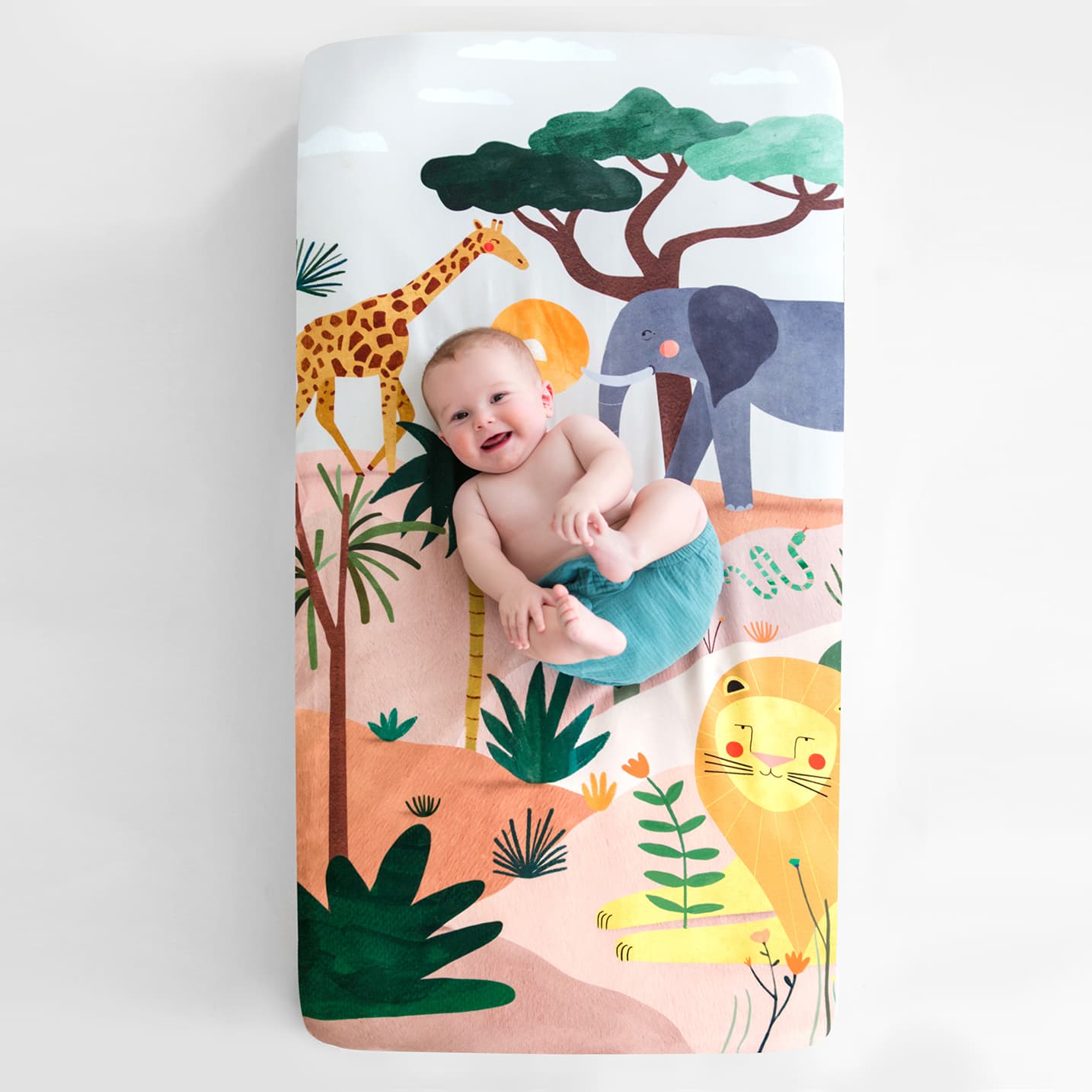 In The Savanna Standard Size Crib Sheet Crib sheets Rookie Humans   