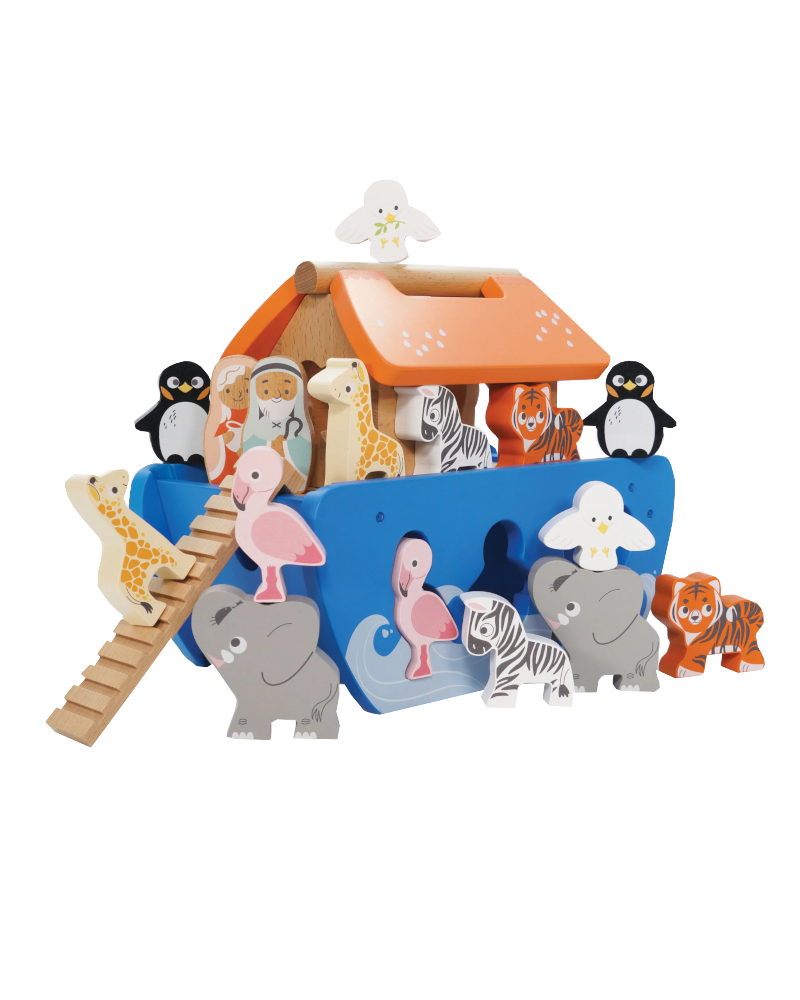 Wooden noah's ark shape sorter 2025