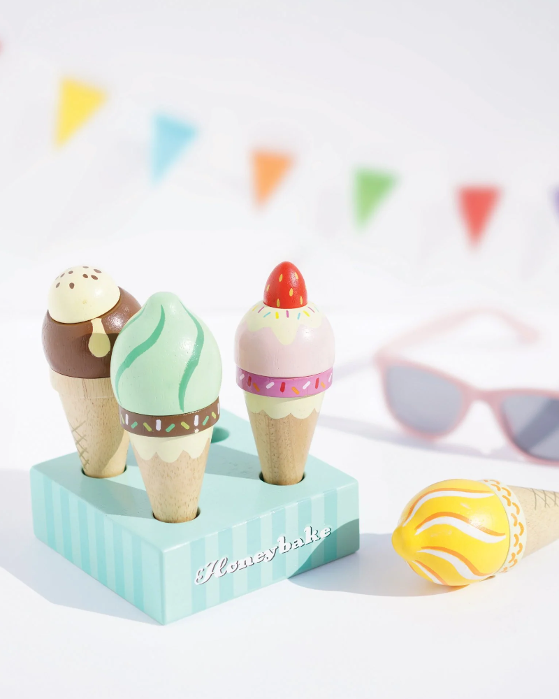 Le Toy Van Wooden Ice Cream Cones Pretend Play Le Toy Van   