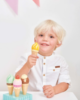 Le Toy Van Wooden Ice Cream Cone Set Trolley Playroom Nursery Bedroom Kid Toddler Roleplay