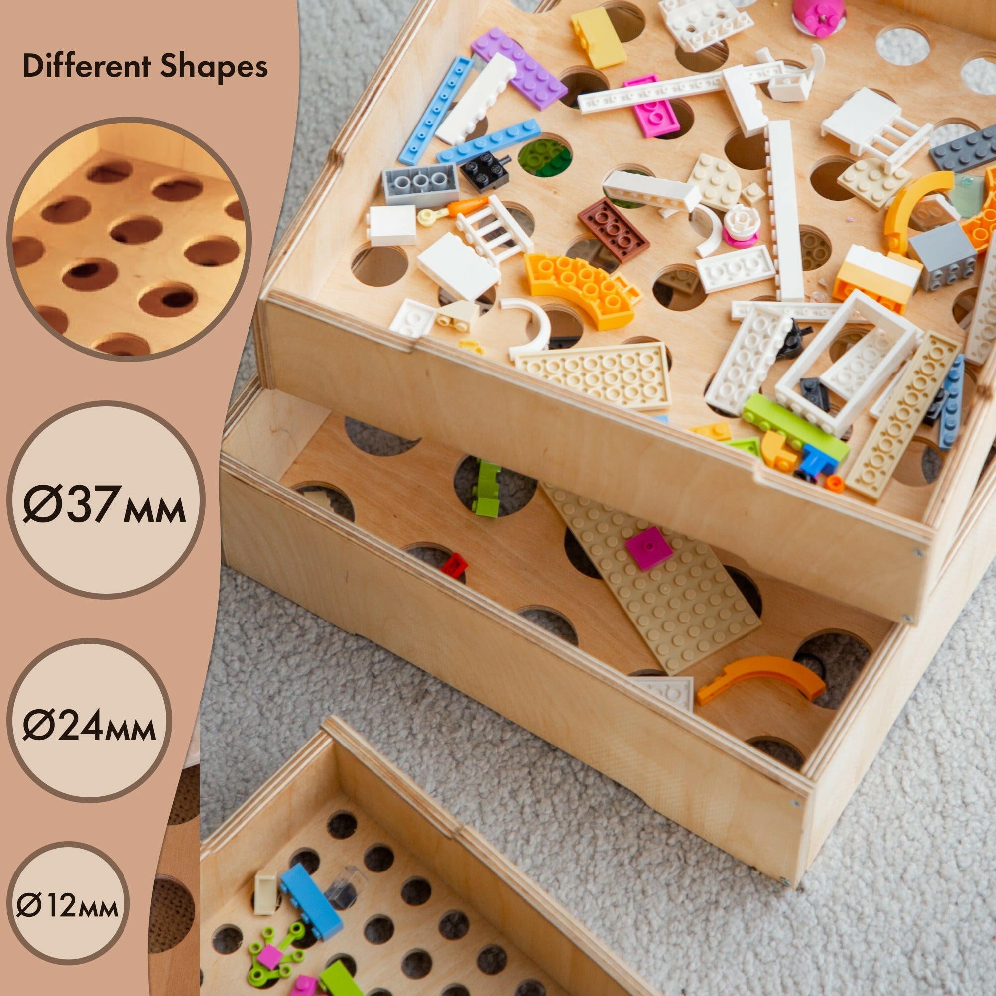 Wooden storage/sorter for LEGO® Lego Storage Goodevas   