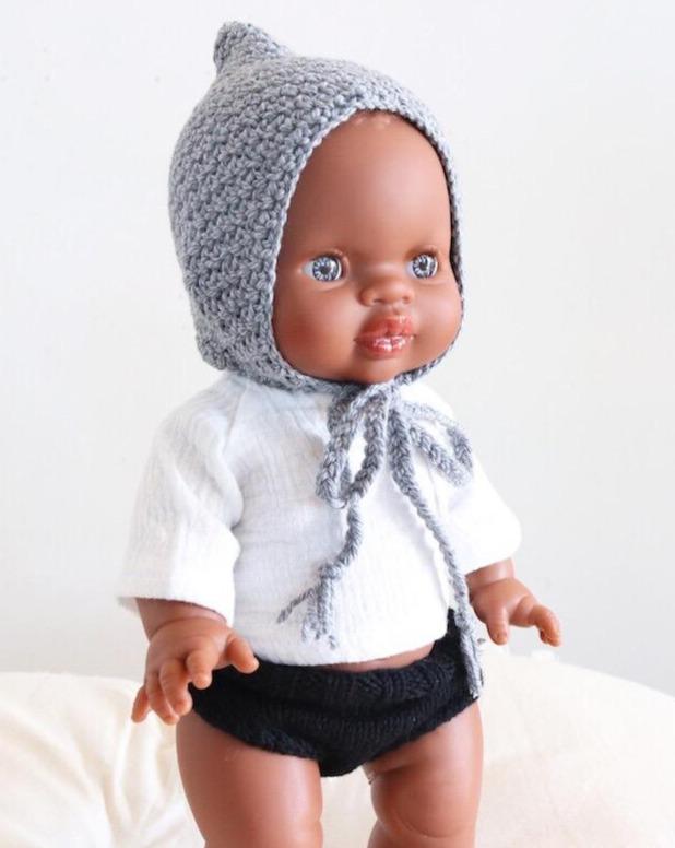 MiniKane Little Black Baby Boy Doll - Blue Eyes Dolls Minikane   