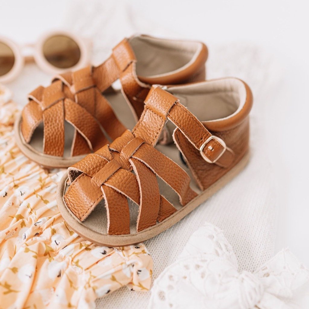 Brown Closed Toe Sandals Shoes Little Love Bug Co.   